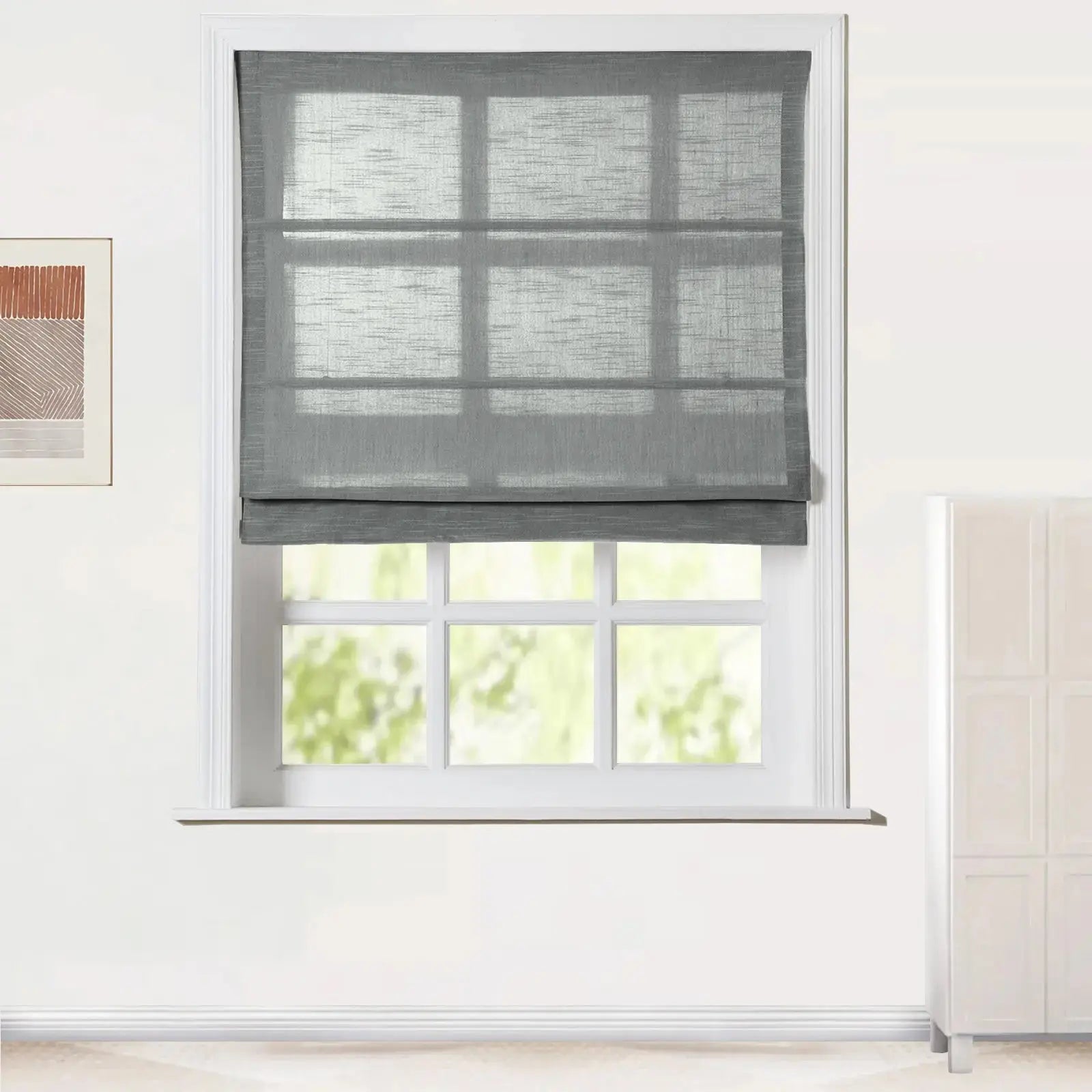 Jawara Roman Shade Cordless-Wooden Headrail TWOPAGES