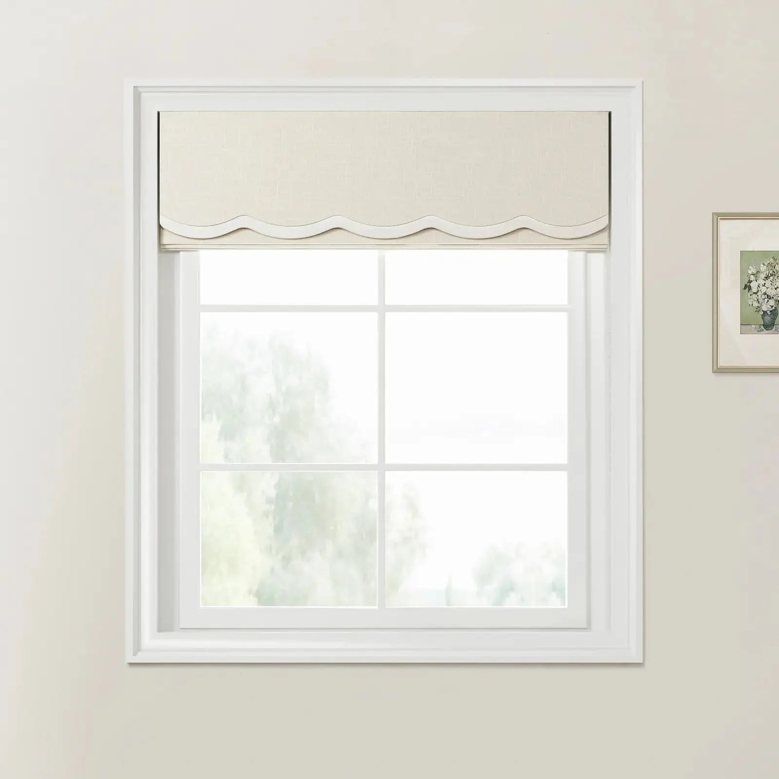 Ian Linen Valanced Day Night Roman Shade Cord Lift -TWOPAGES