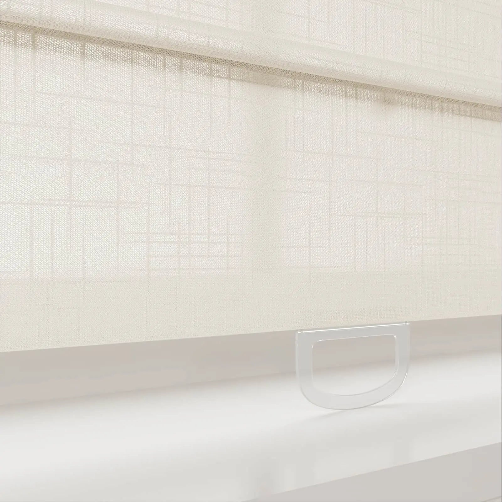 Ian Linen Front Slat Roman Shade Cordless