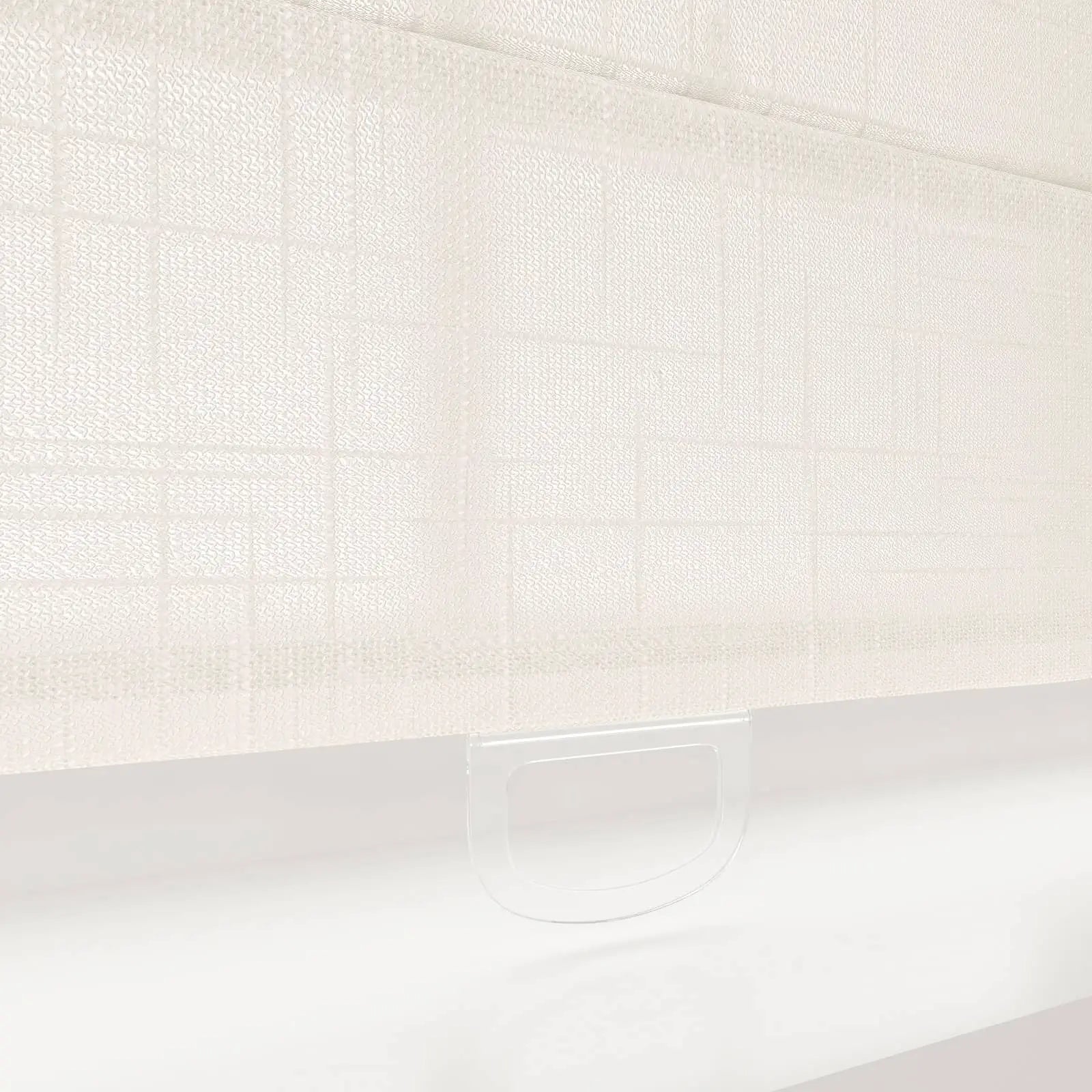 Ian Linen Back Slat Roman Shades Cordless