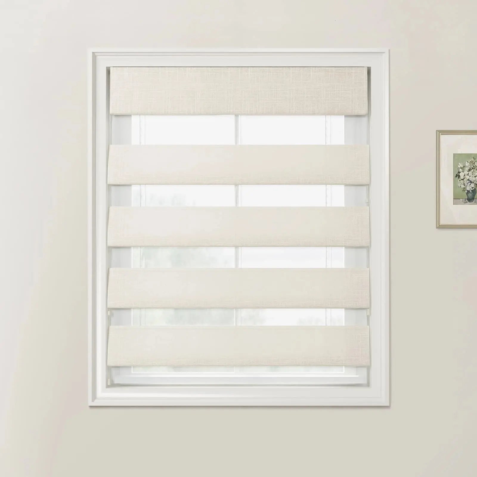 Custom Zebra Roman Blind Cord Lift -TWOPAGES