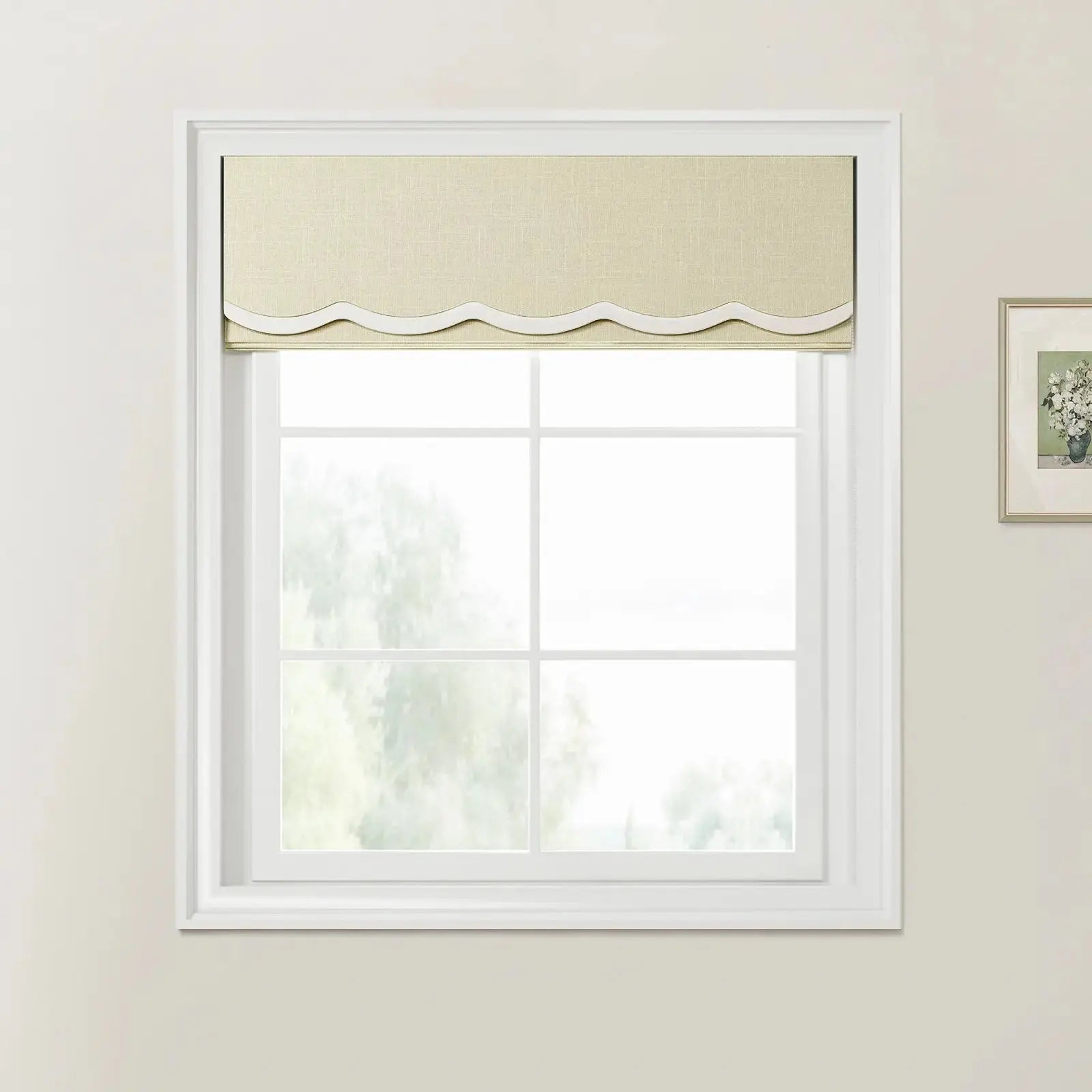 Ian Linen Valanced Day Night Roman Shade Cord Lift -TWOPAGES