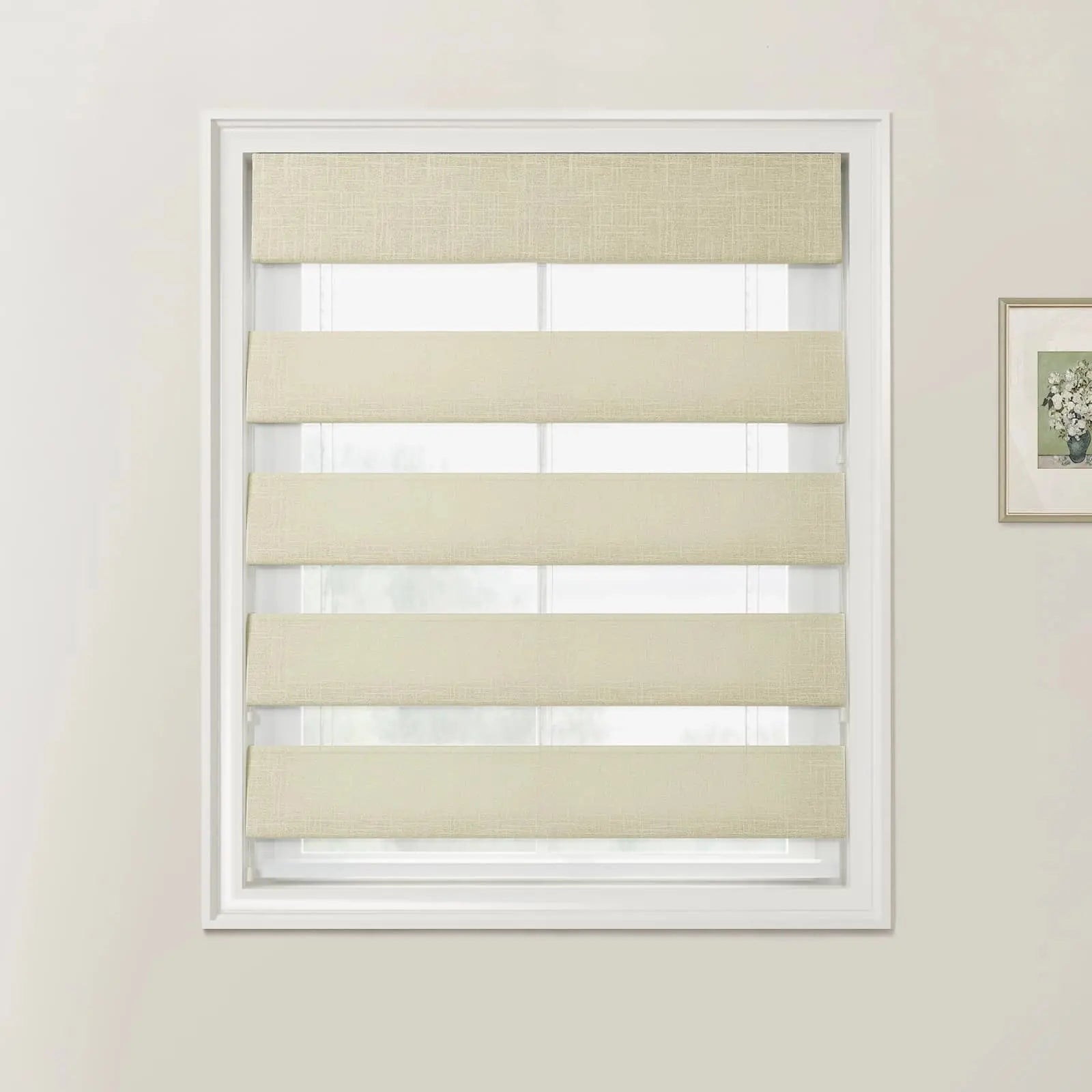 Custom Zebra Roman Blind Cord Lift -TWOPAGES