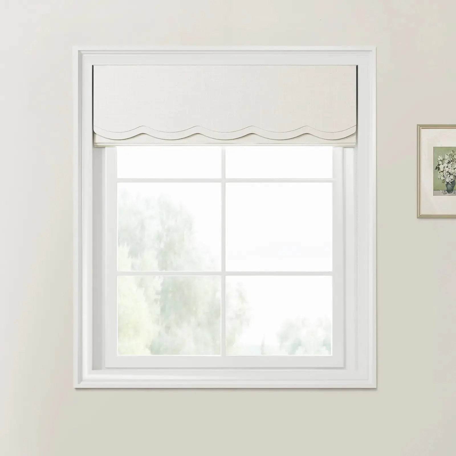 Ian Linen Valanced Day Night Roman Shade Cord Lift -TWOPAGES