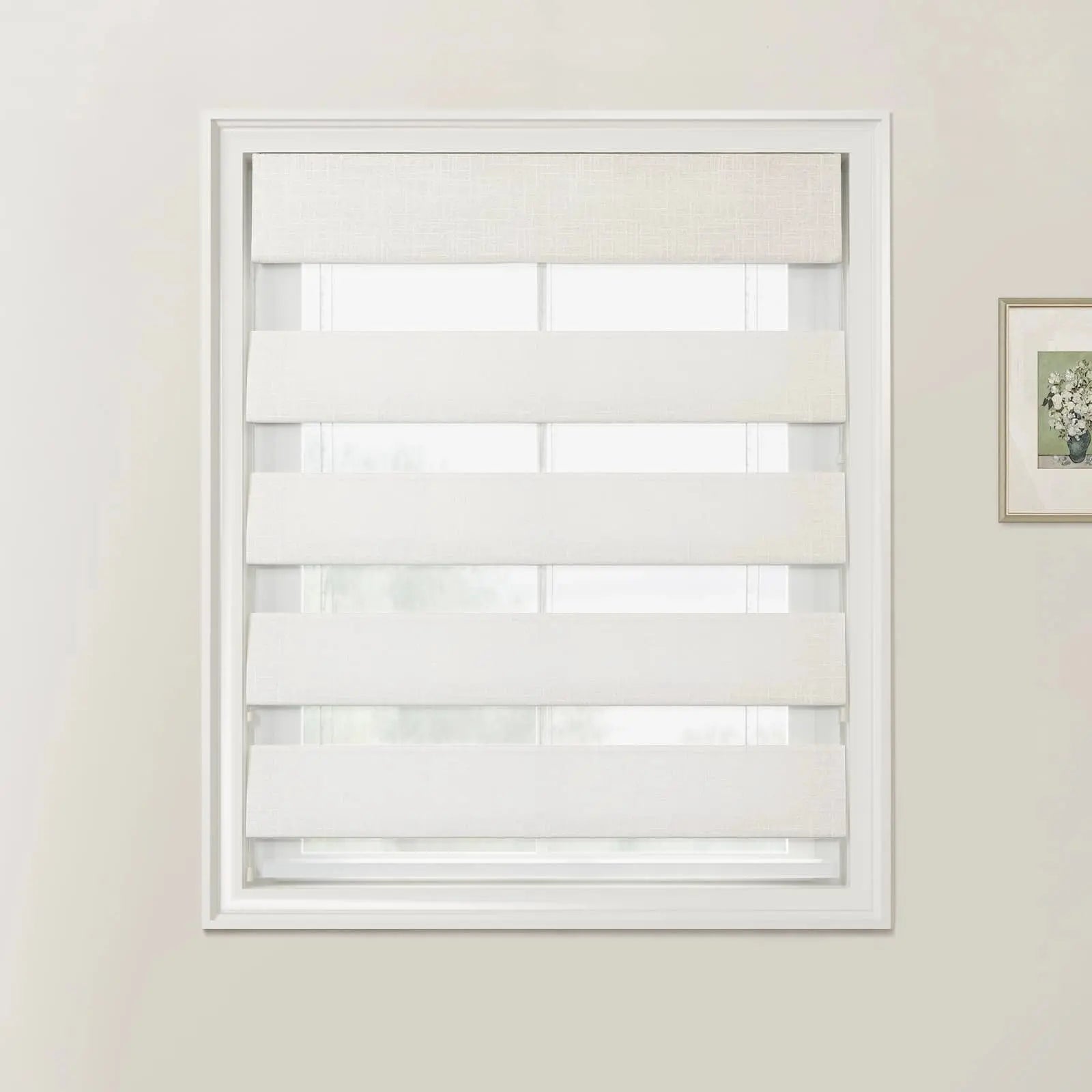 Custom Zebra Roman Blind Cord Lift -TWOPAGES