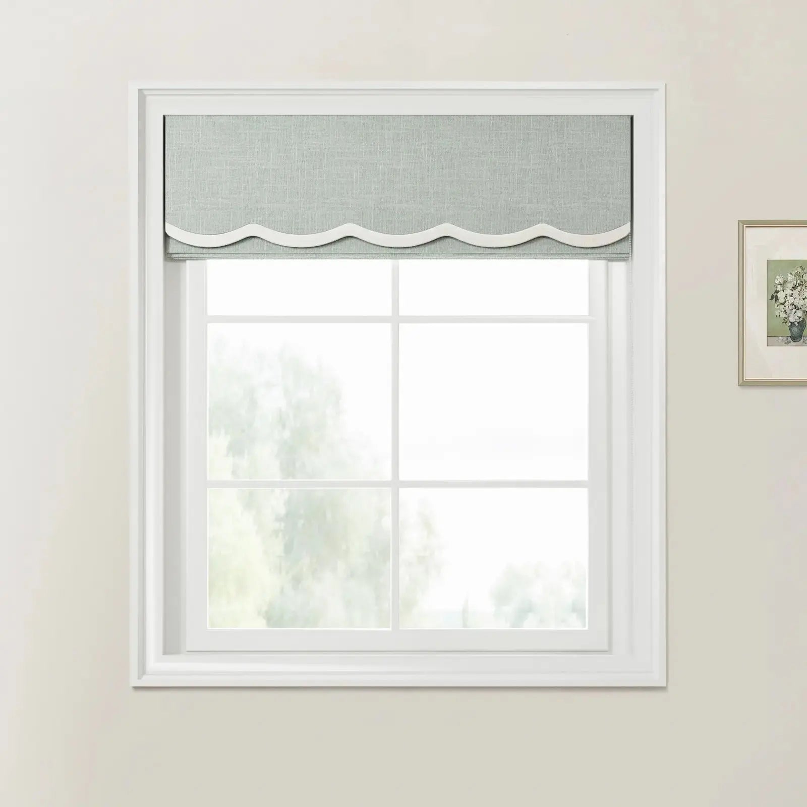 Ian Linen Valanced Day Night Roman Shade Cord Lift -TWOPAGES
