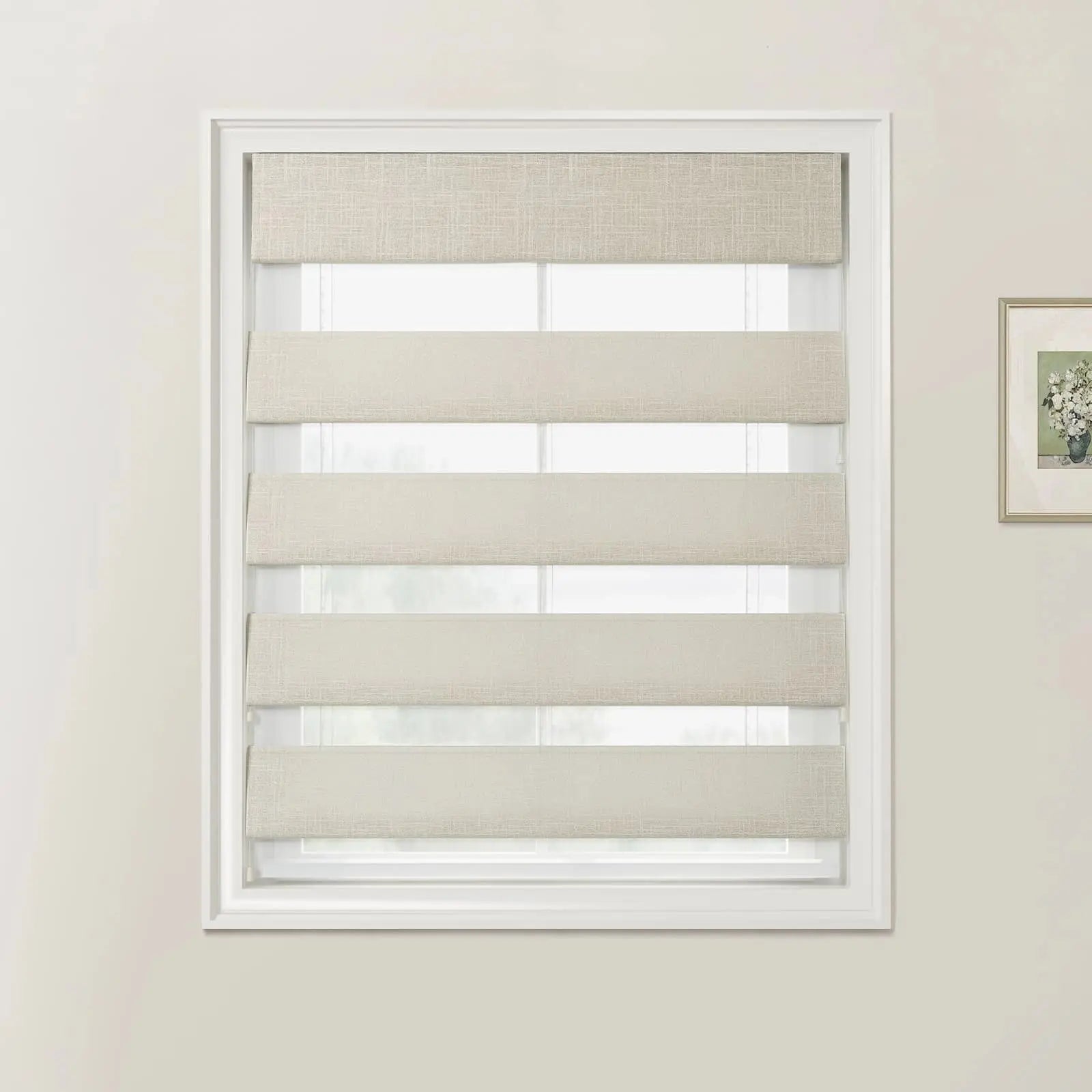 Custom Zebra Roman Blind Cord Lift -TWOPAGES