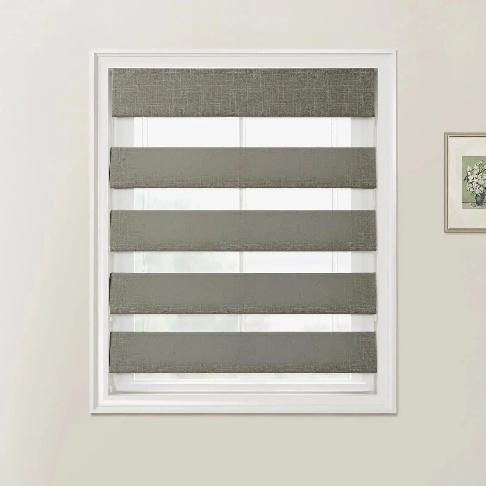 Custom Zebra Roman Blind Cord Lift -TWOPAGES