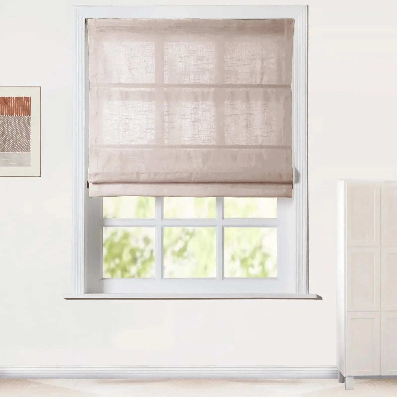 Jawara Roman Shade Cordless-Wooden Headrail TWOPAGES