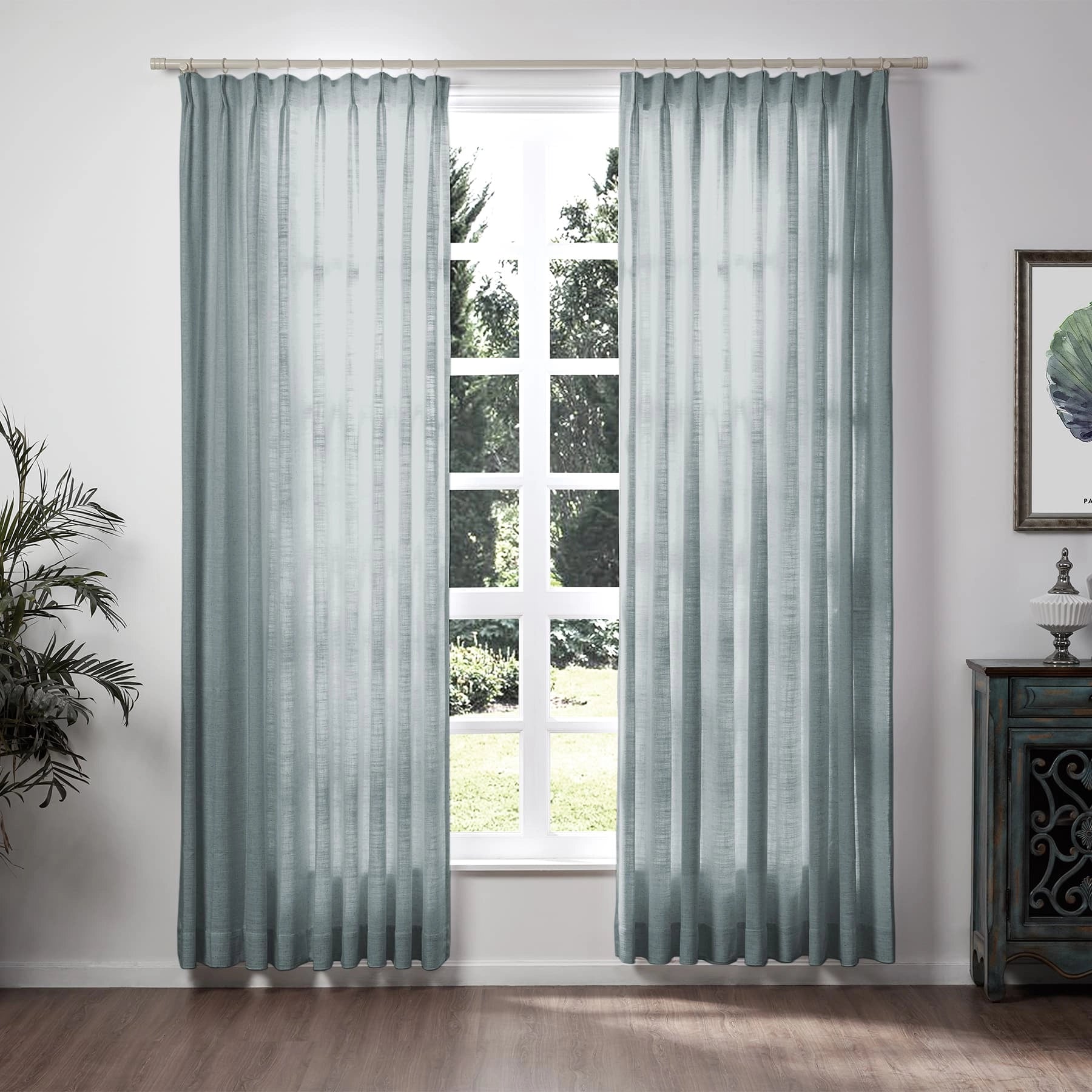 linen extra wide pleated drapery for elegant insulated interiors