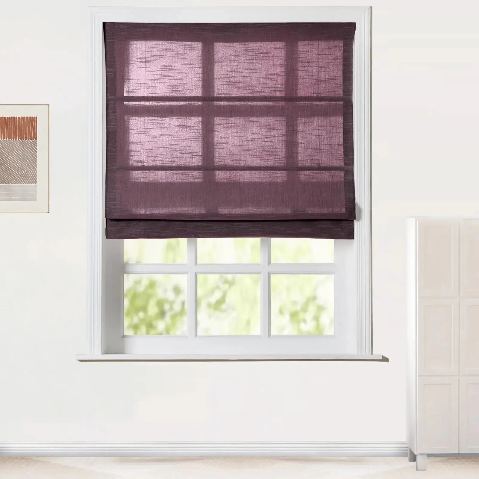 Jawara Roman Shade Cordless-Wooden Headrail TWOPAGES