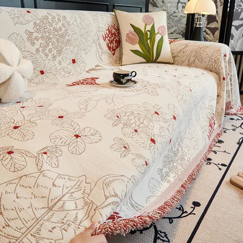 Rustic Floral Reversible Sofa Throw Blanket - image 3