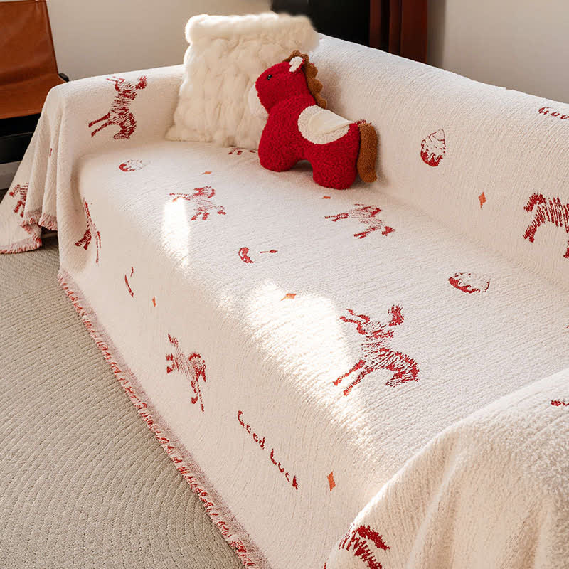 Ownkoti New Year Lucky Horse Sofa Protector - image 3