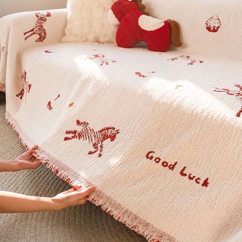 Ownkoti New Year Lucky Horse Sofa Protector - image 5