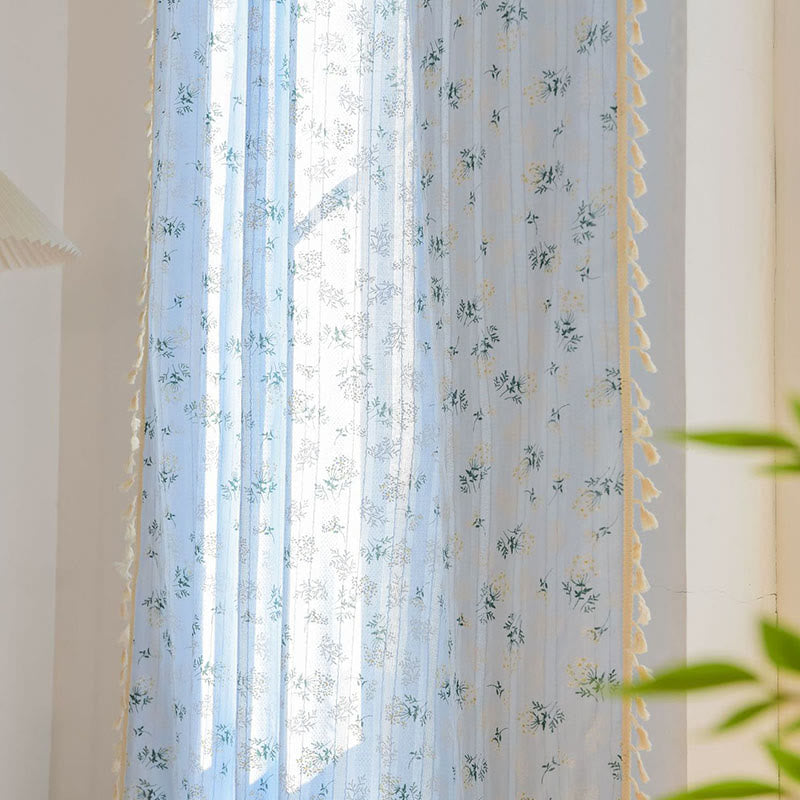 Ownkoti Refresh Floral Tassel Cotton Sheer Curtain - image 22