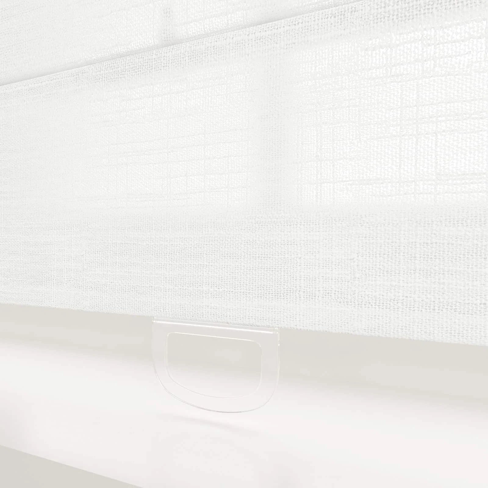 TWOPAGES Patti Linen Flat Fold Roman Shade Cordless