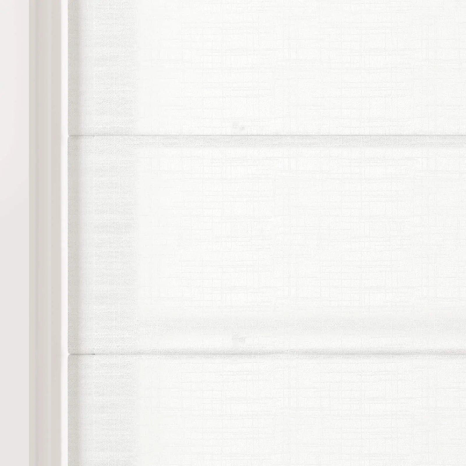 TWOPAGES Patti Linen Flat Fold Roman Shade Cordless