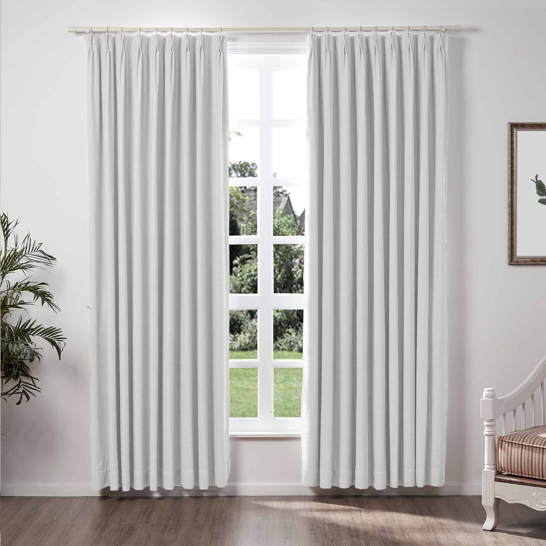 linen extra wide pleated drapery for elegant insulated interiors
