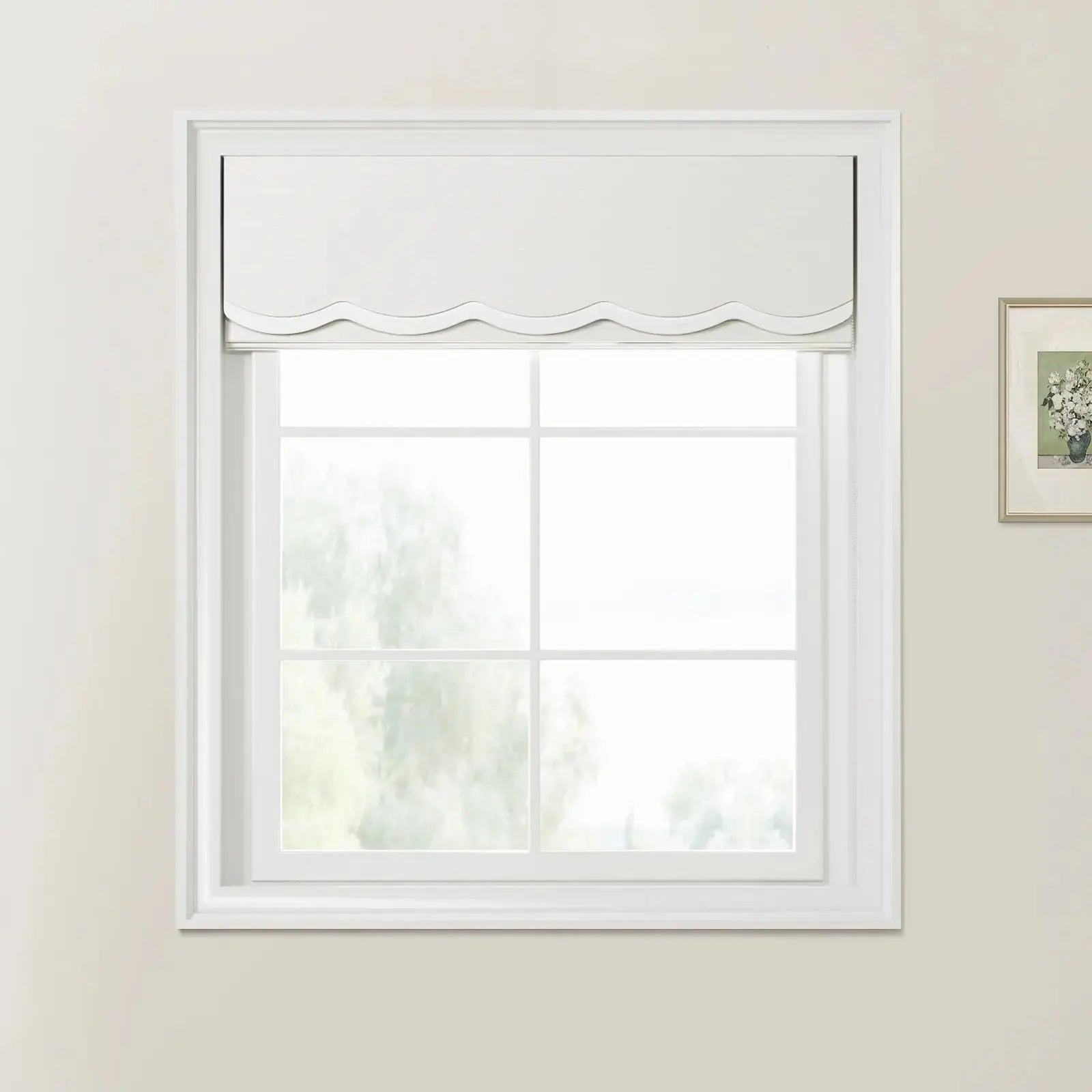 Liz Linen Valanced Day Night Roman Shade Cord Lift -TWOPAGES