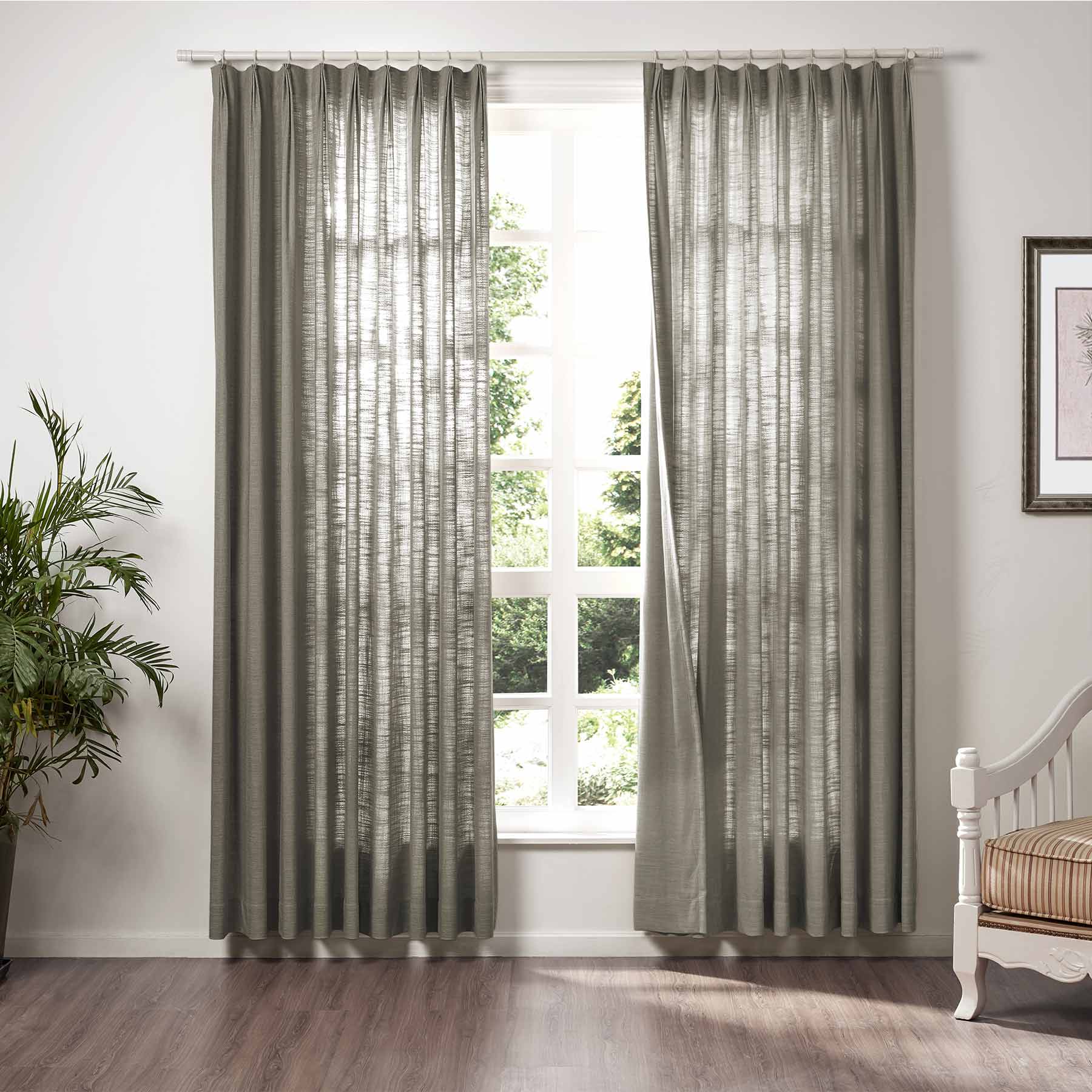 linen extra wide pleated drapery for elegant insulated interiors