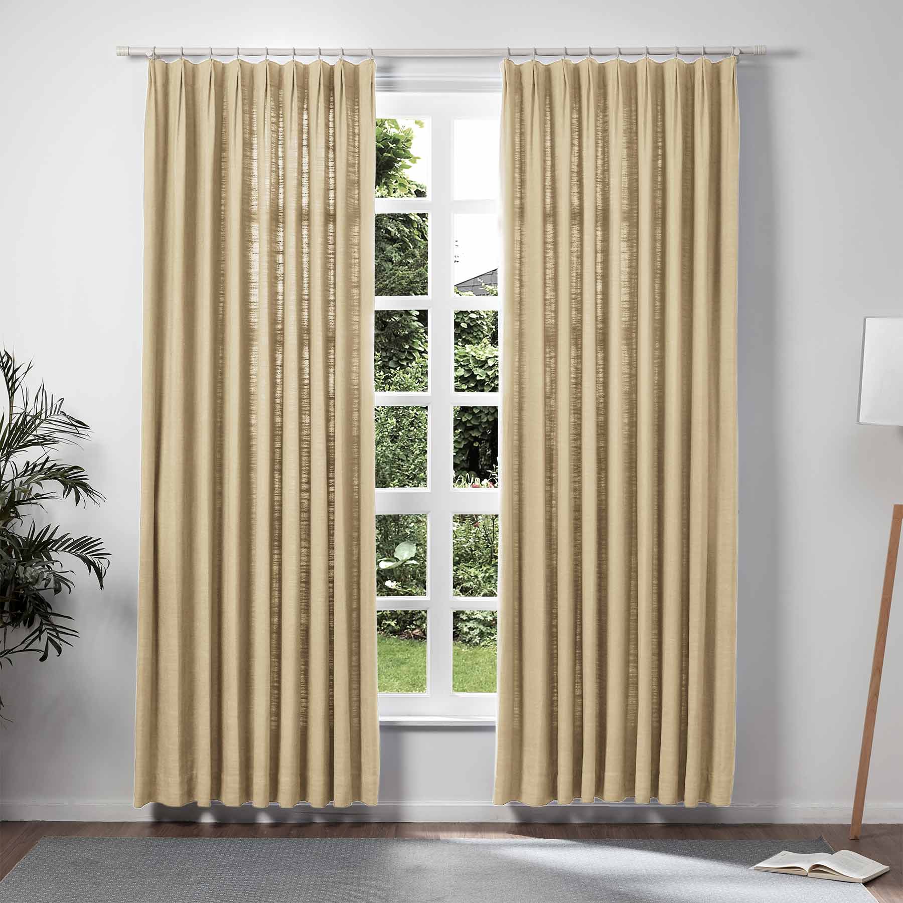 linen extra wide pleated drapery for elegant insulated interiors