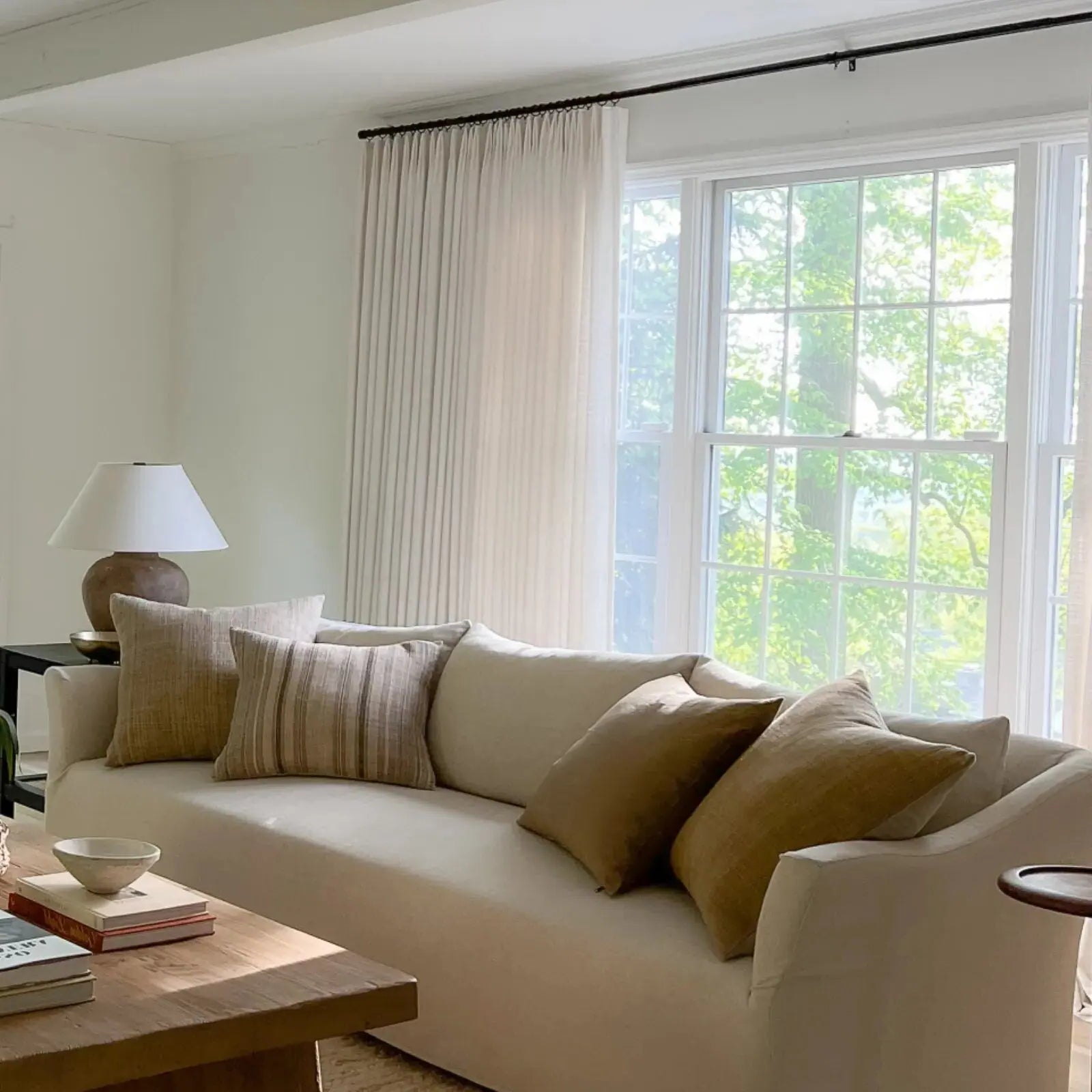 linen extra wide pleated drapery for elegant insulated interiors