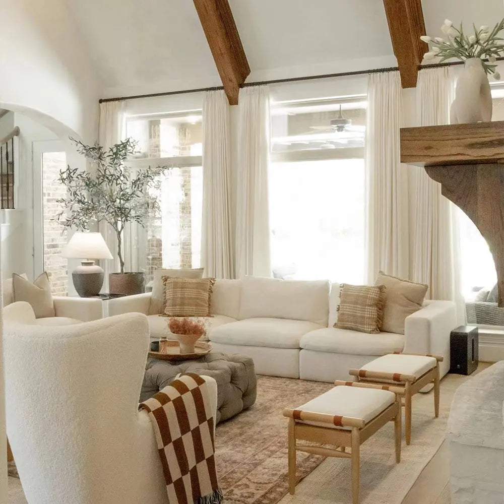 linen extra wide pleated drapery for elegant insulated interiors