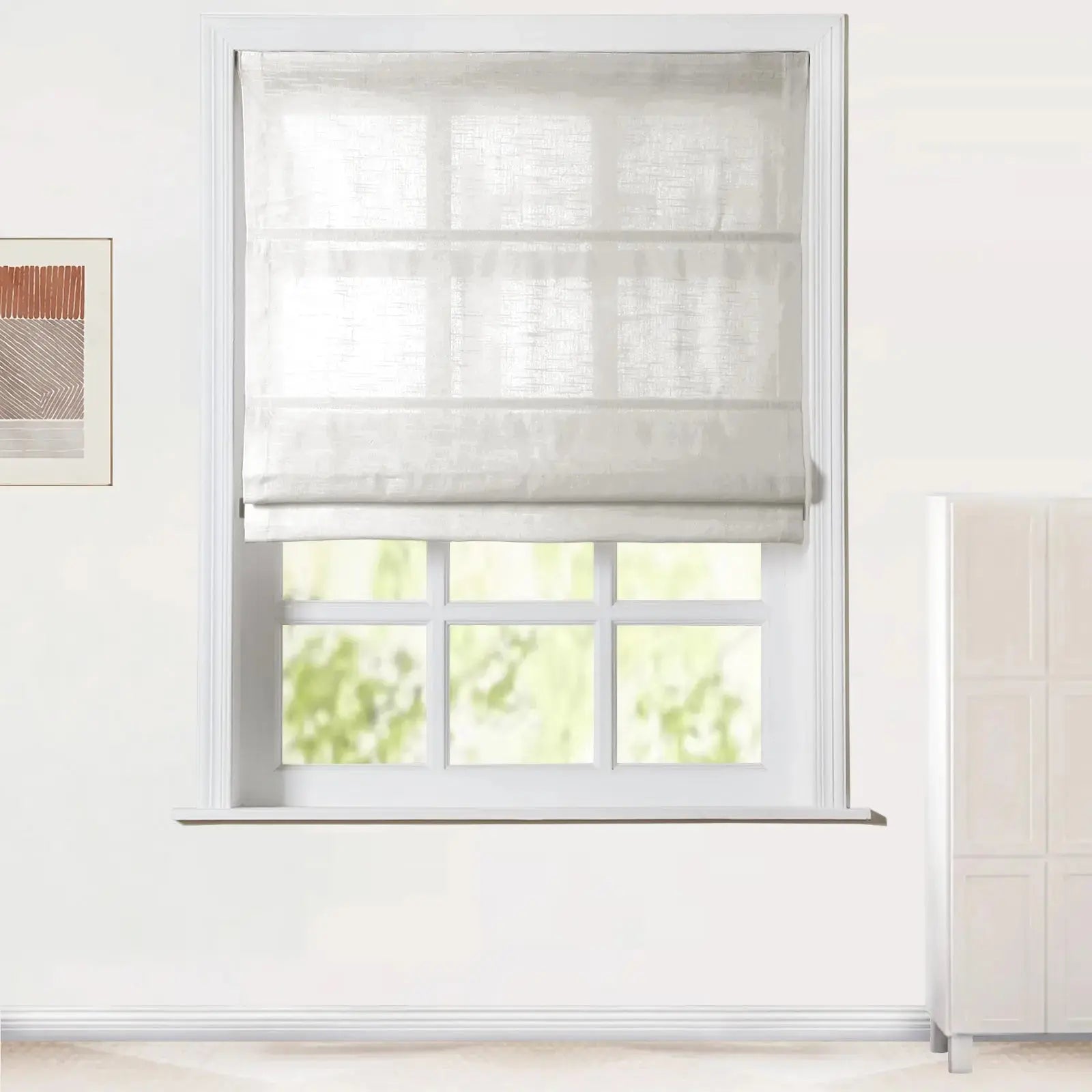 Jawara Roman Shade Cordless-Wooden Headrail TWOPAGES