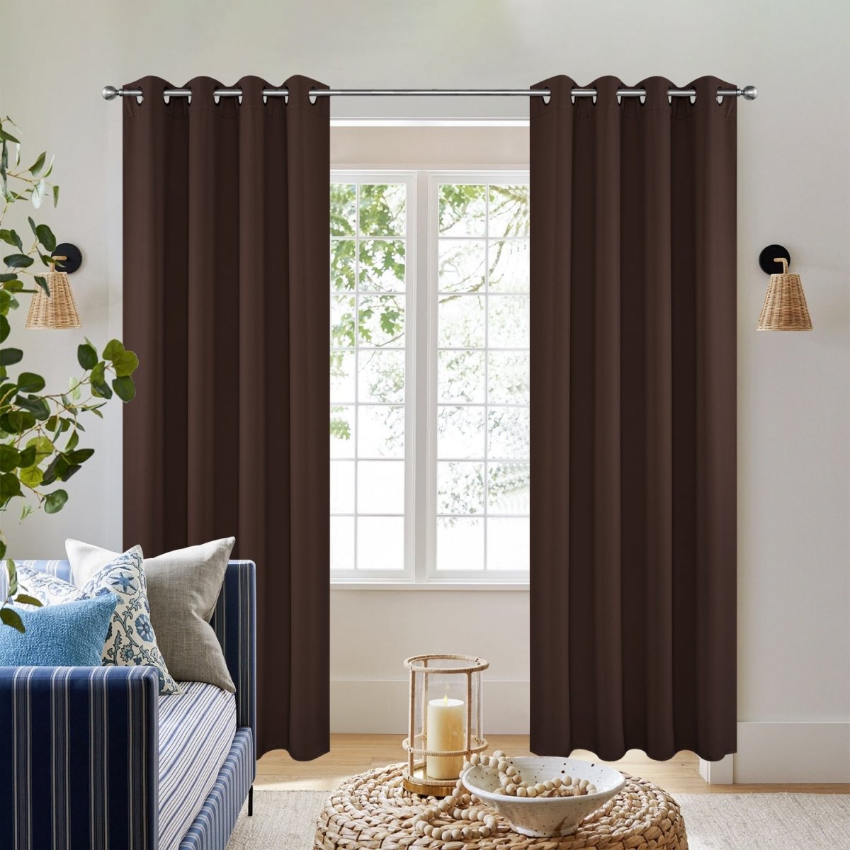 Joydeco Blackout Curtains Thermal Insulated Long Curtains& Drapes 2 Panels Set Various sizes and colors, suitable for living room and bedroom windows (Copy)