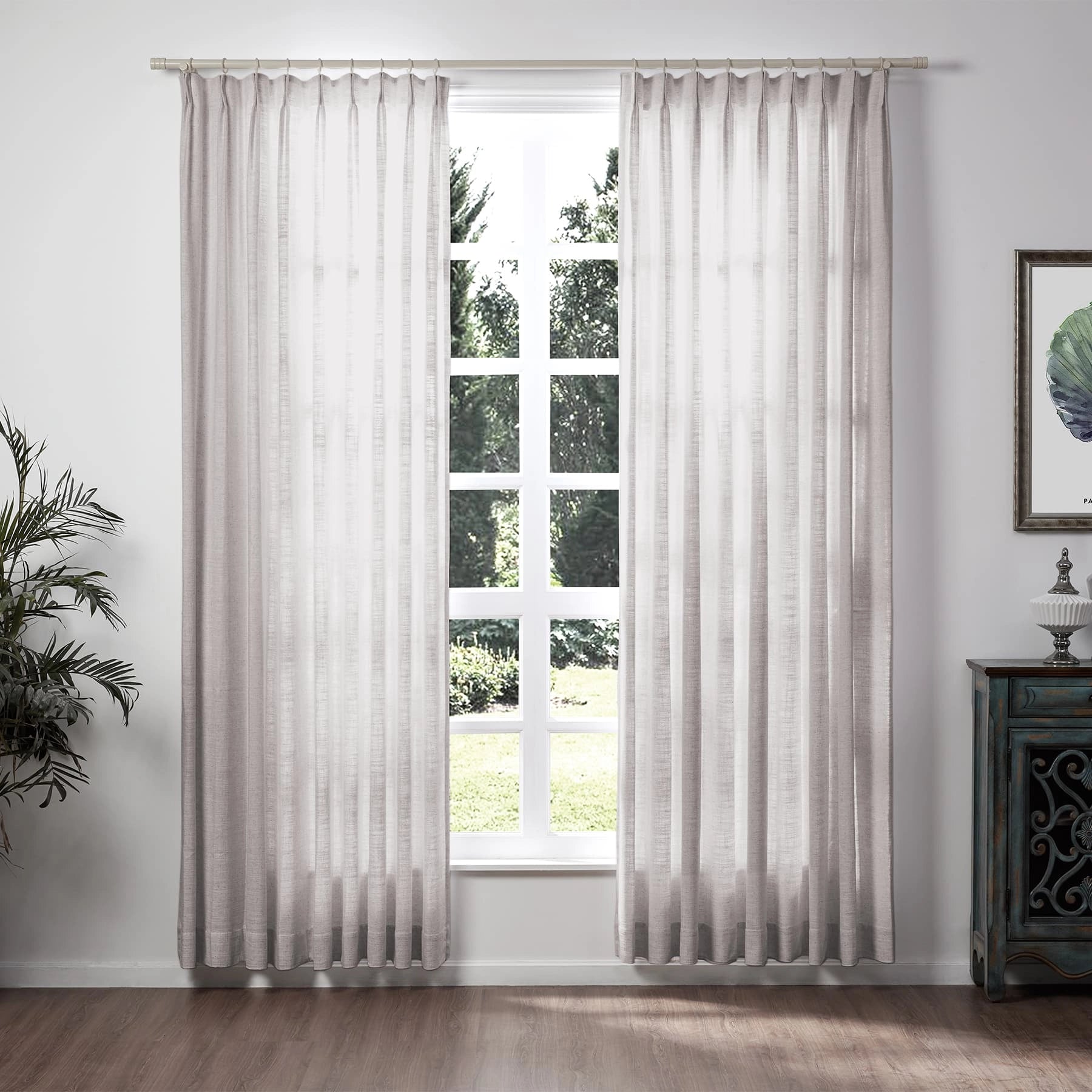 linen extra wide pleated drapery for elegant insulated interiors