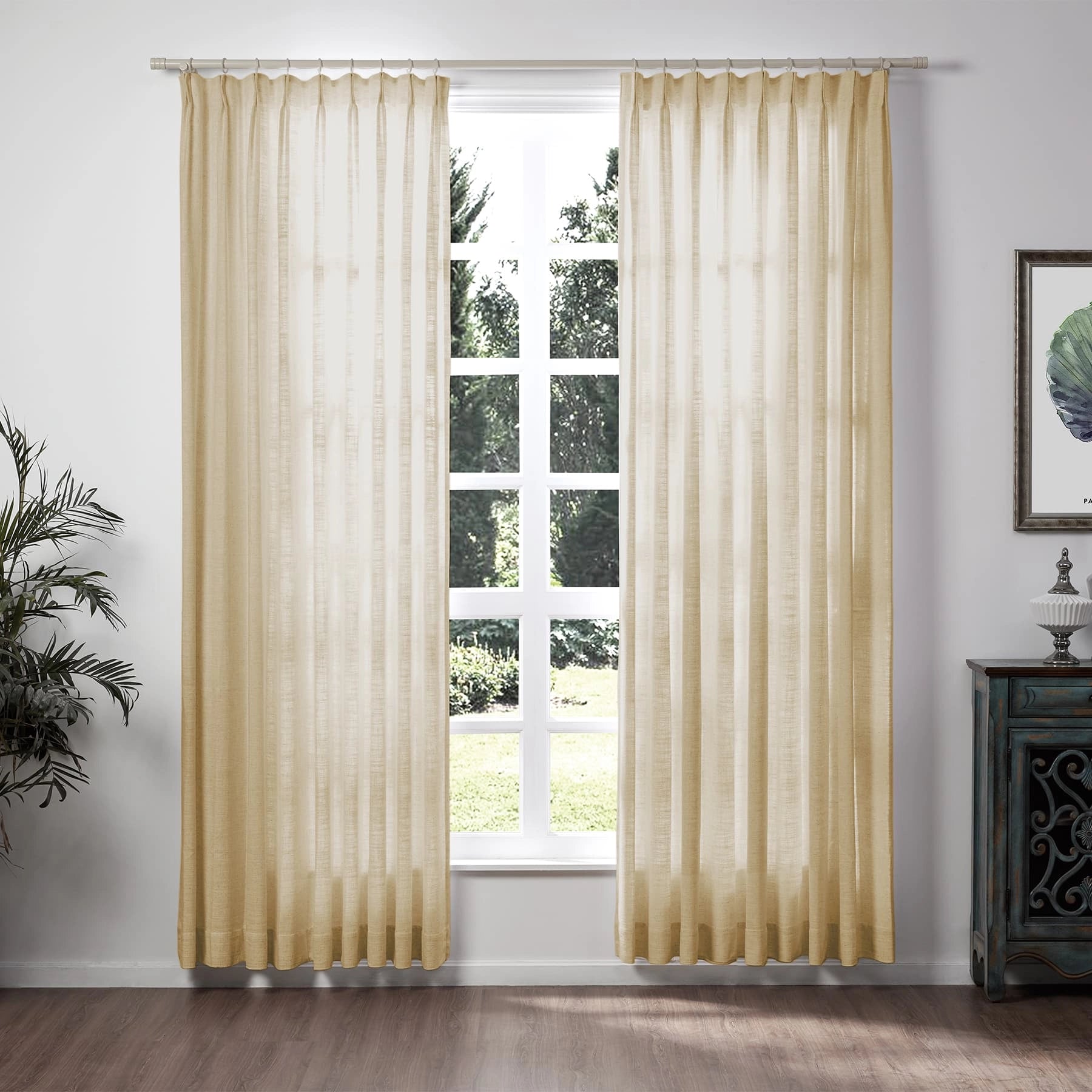 linen extra wide pleated drapery for elegant insulated interiors