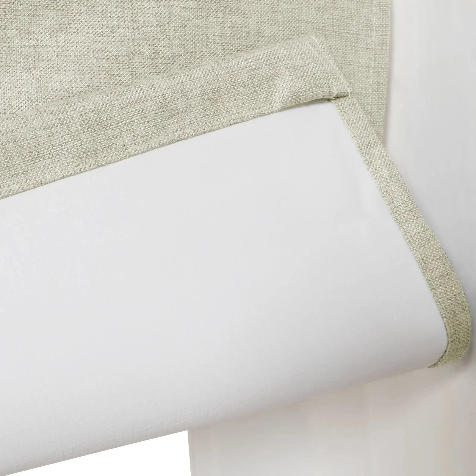 Liz Linen Roman Shade Cordless - Wooden Headrail TWOPAGES