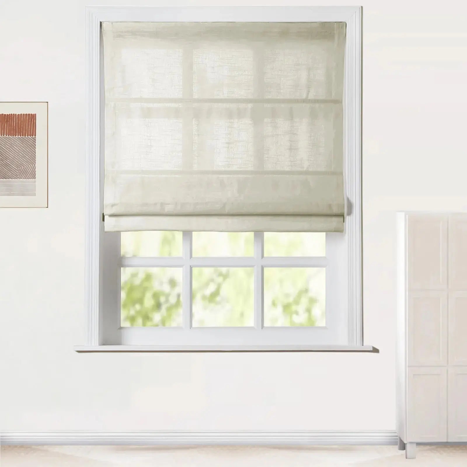 Jawara Roman Shade Cordless-Wooden Headrail TWOPAGES