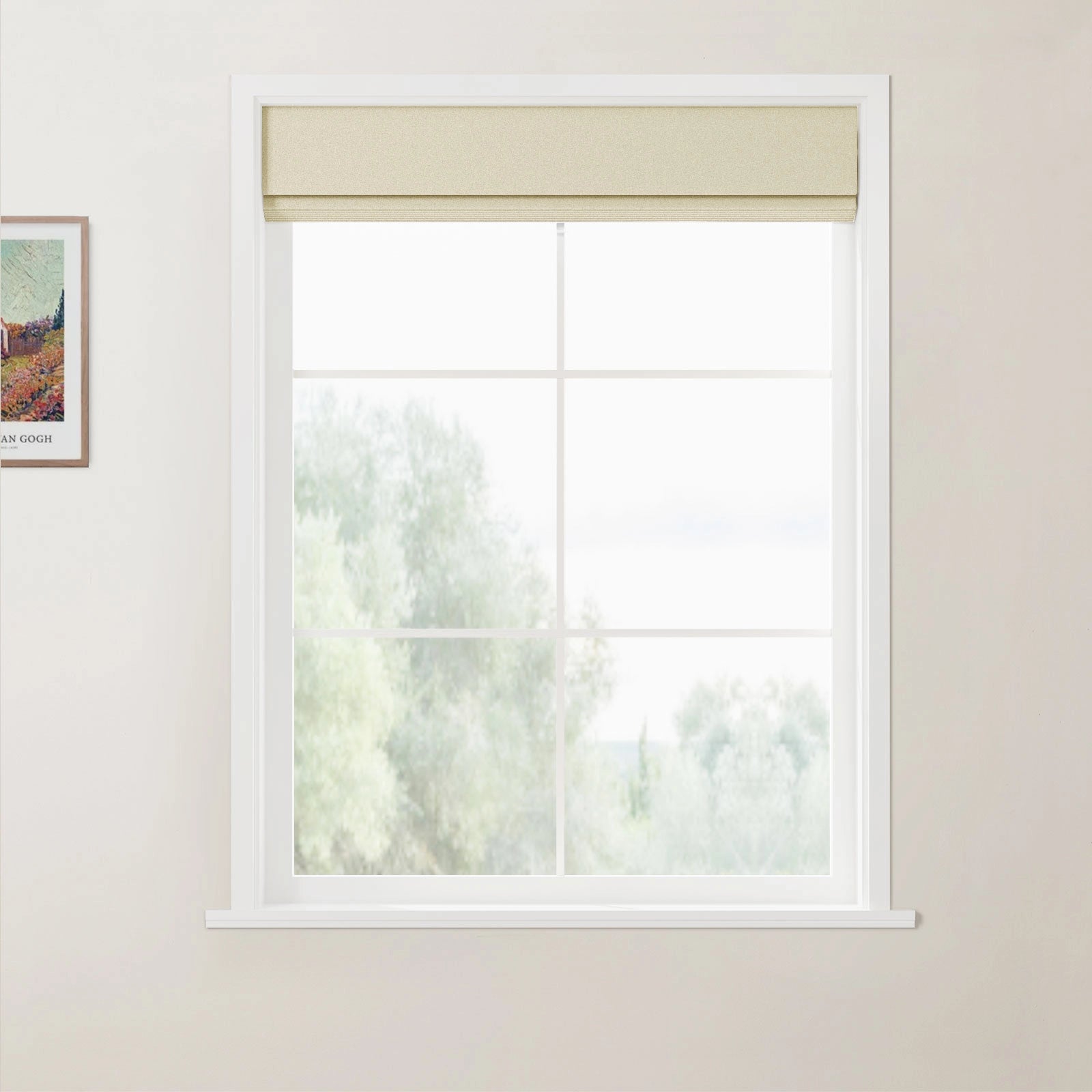 Khaki Andy Cordless Top Down Bottom Up Roman Shade