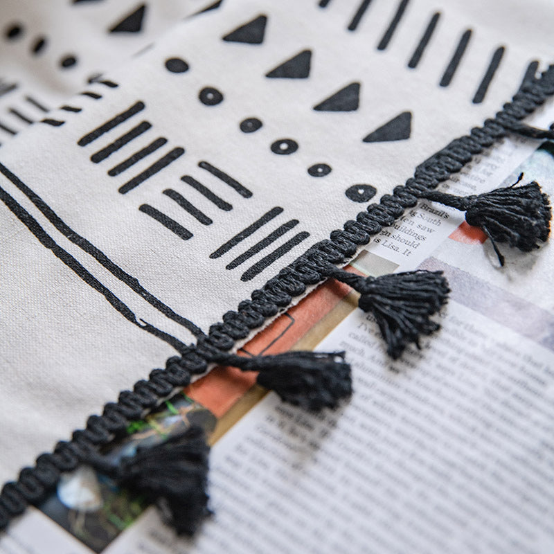 Bohemian Geometric Cotton Semi Blackout Curtains