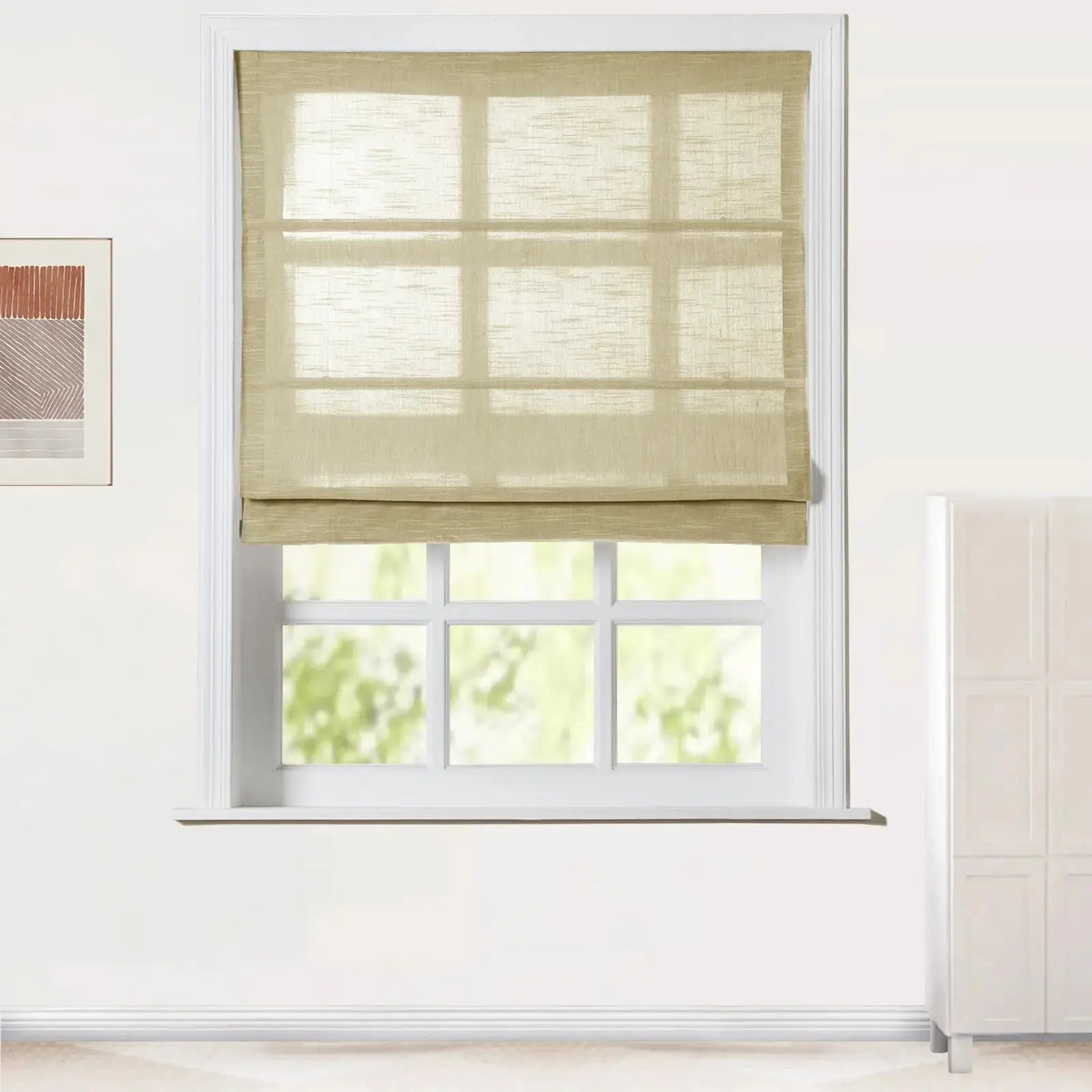 Jawara Roman Shade Cordless-Wooden Headrail TWOPAGES