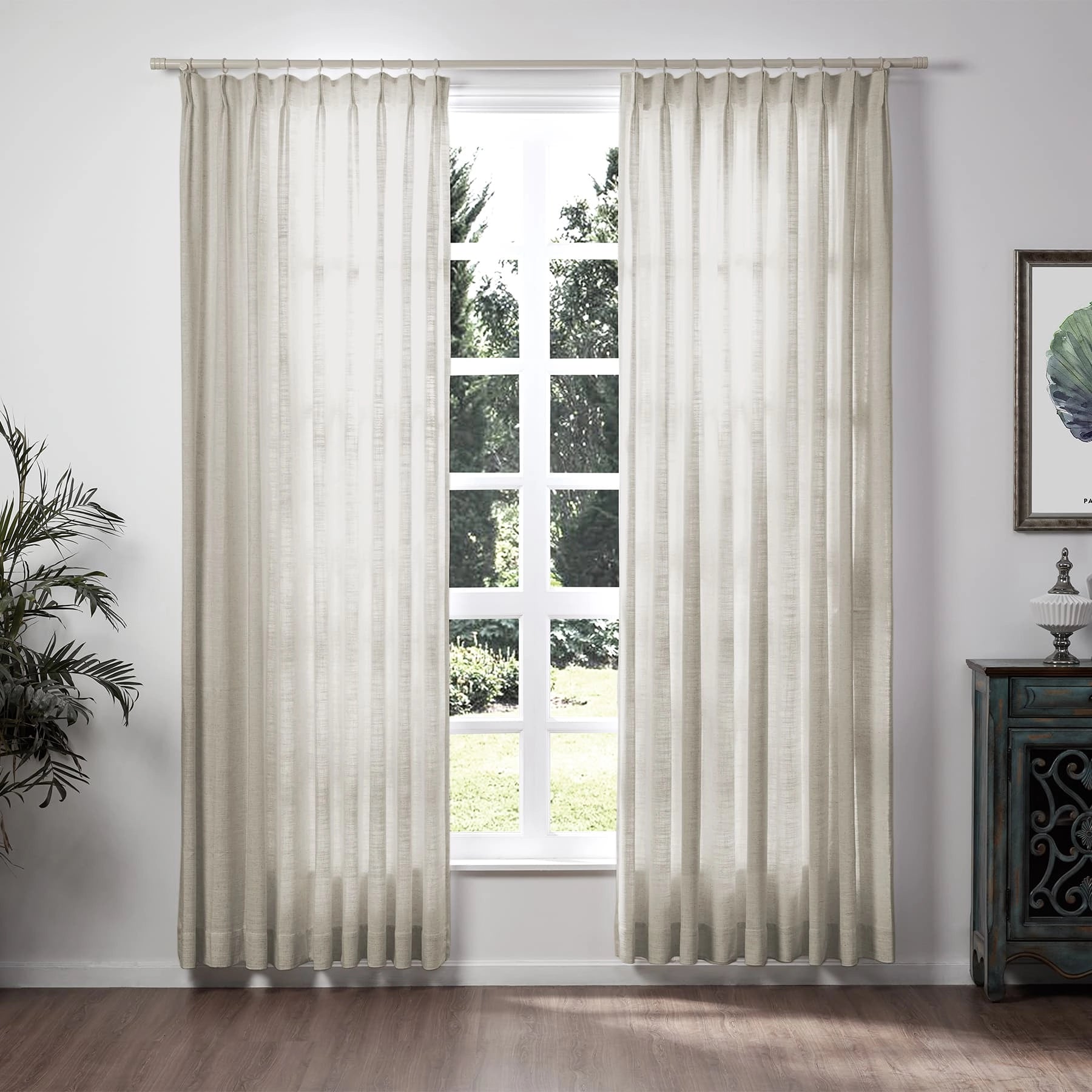 linen extra wide pleated drapery for elegant insulated interiors