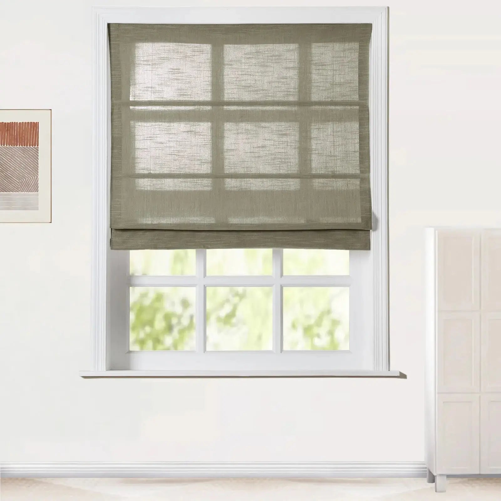 Jawara Roman Shade Cordless-Wooden Headrail TWOPAGES