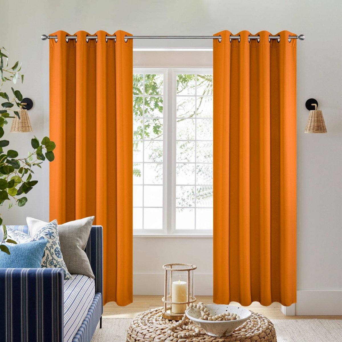 Joydeco Blackout Curtains Thermal Insulated Long Curtains& Drapes 2 Panels Set Various sizes and colors