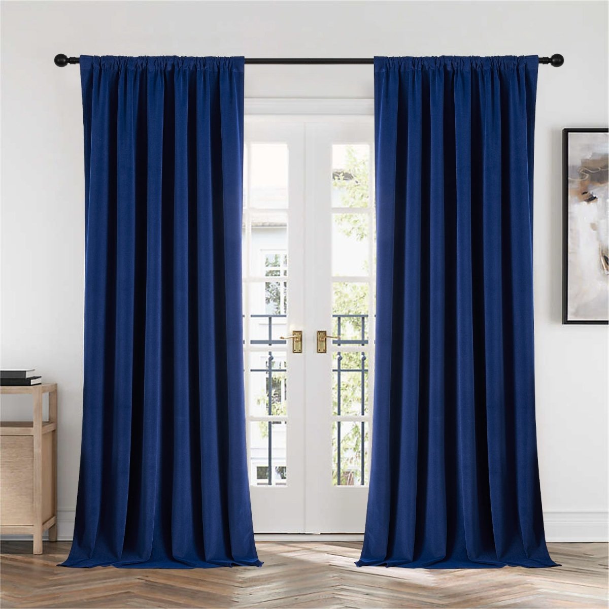 Joydeco 100% Blackout Velvet Curtains - 2 Panels , Thermal Insulated, Privacy
