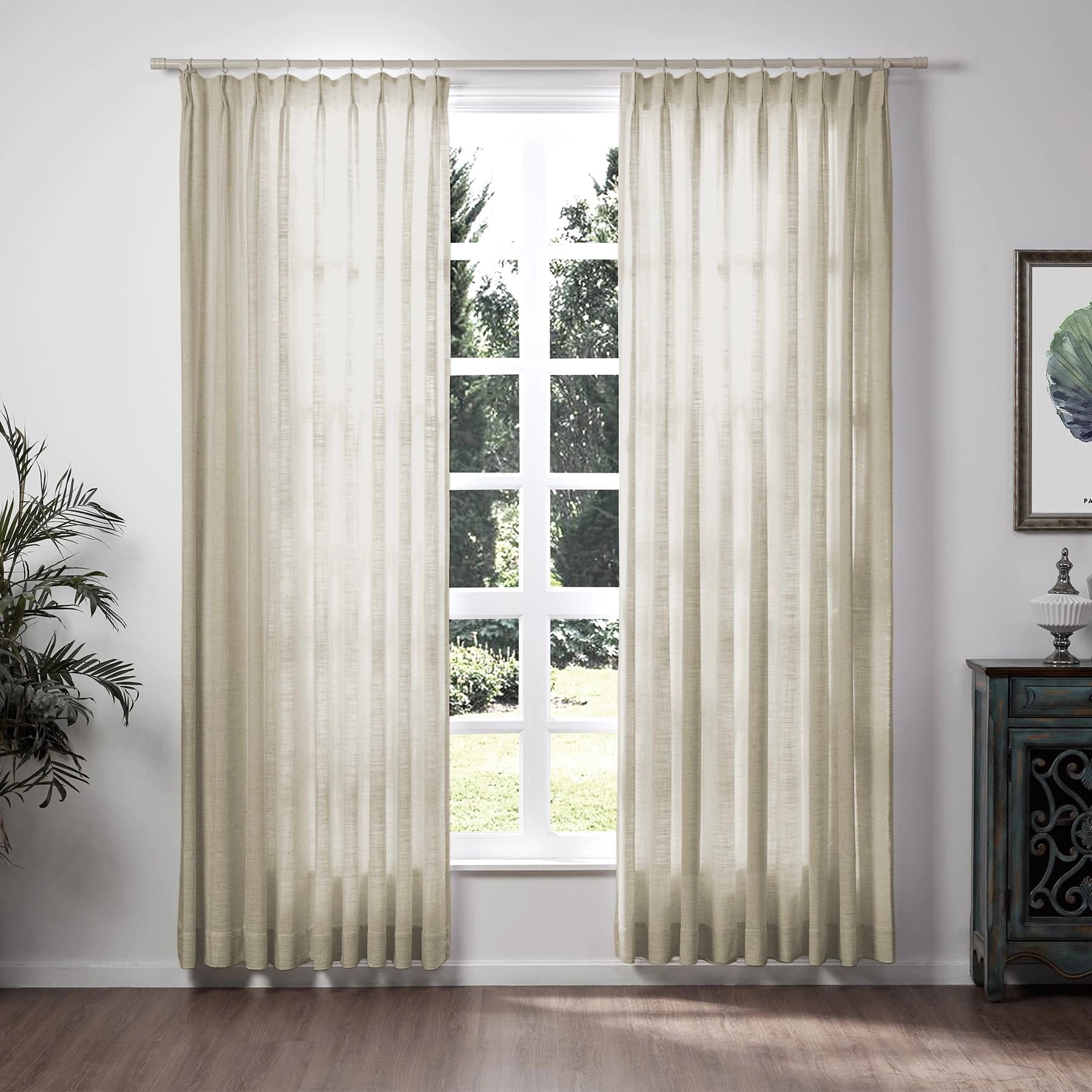 linen extra wide pleated drapery for elegant insulated interiors