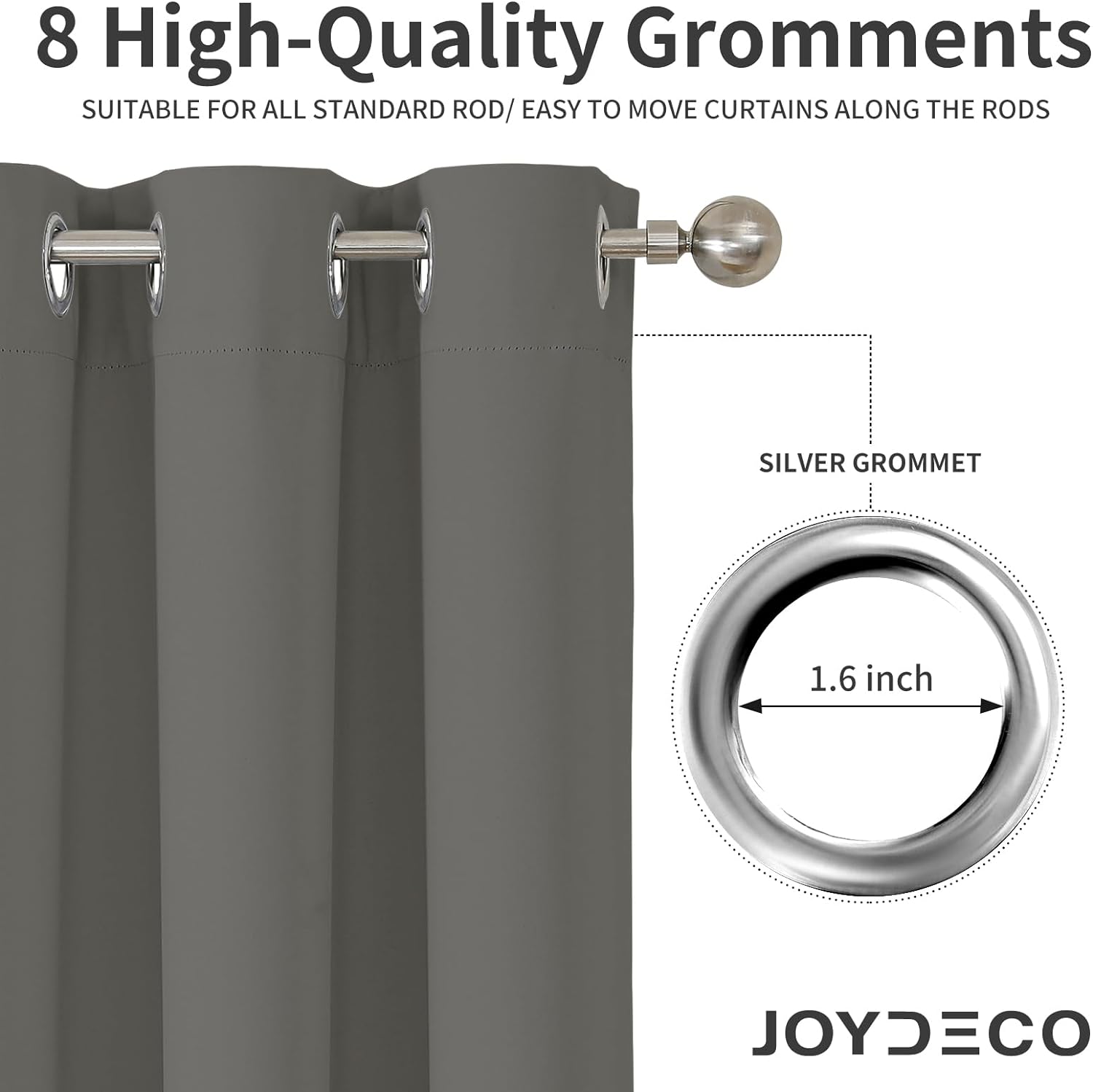 Joydeco Blackout Curtains 2 Panels Set, featuring thermal insulated long curtains