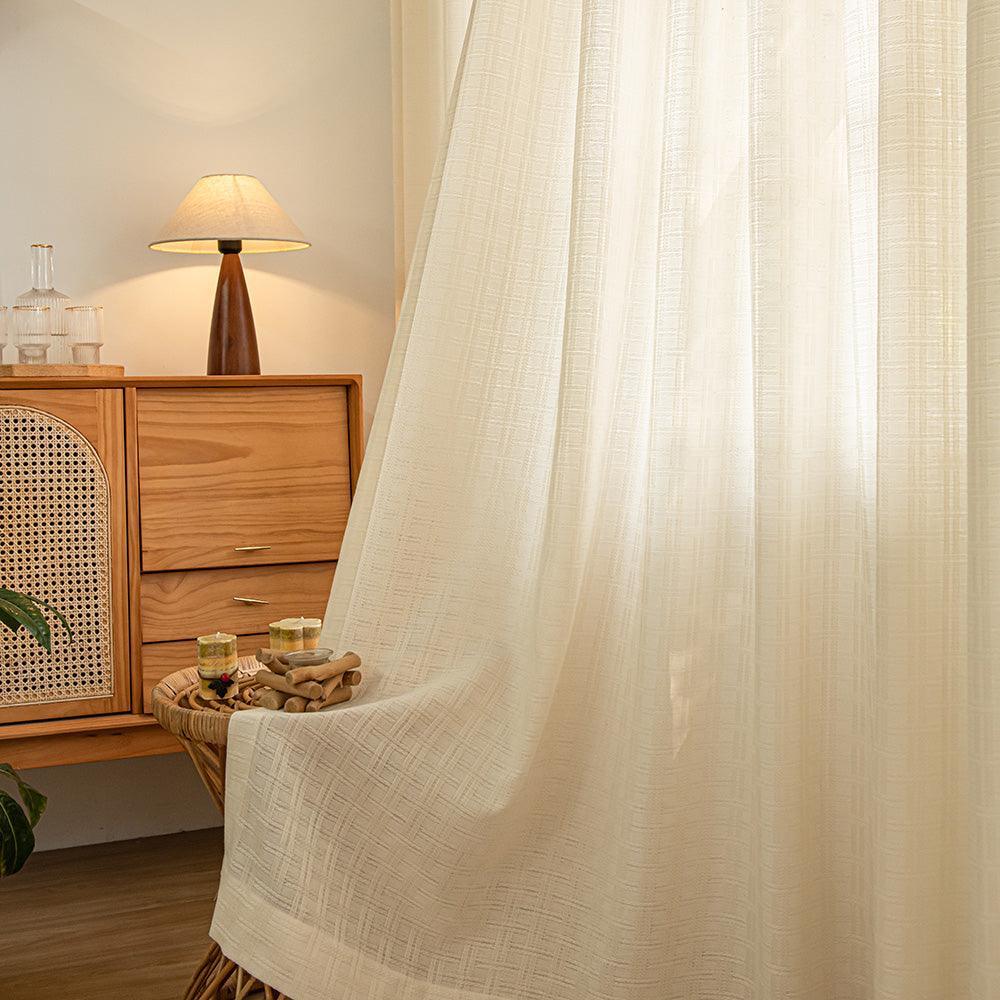 Soft cream dream pleated drapery for elegant insulated interiors