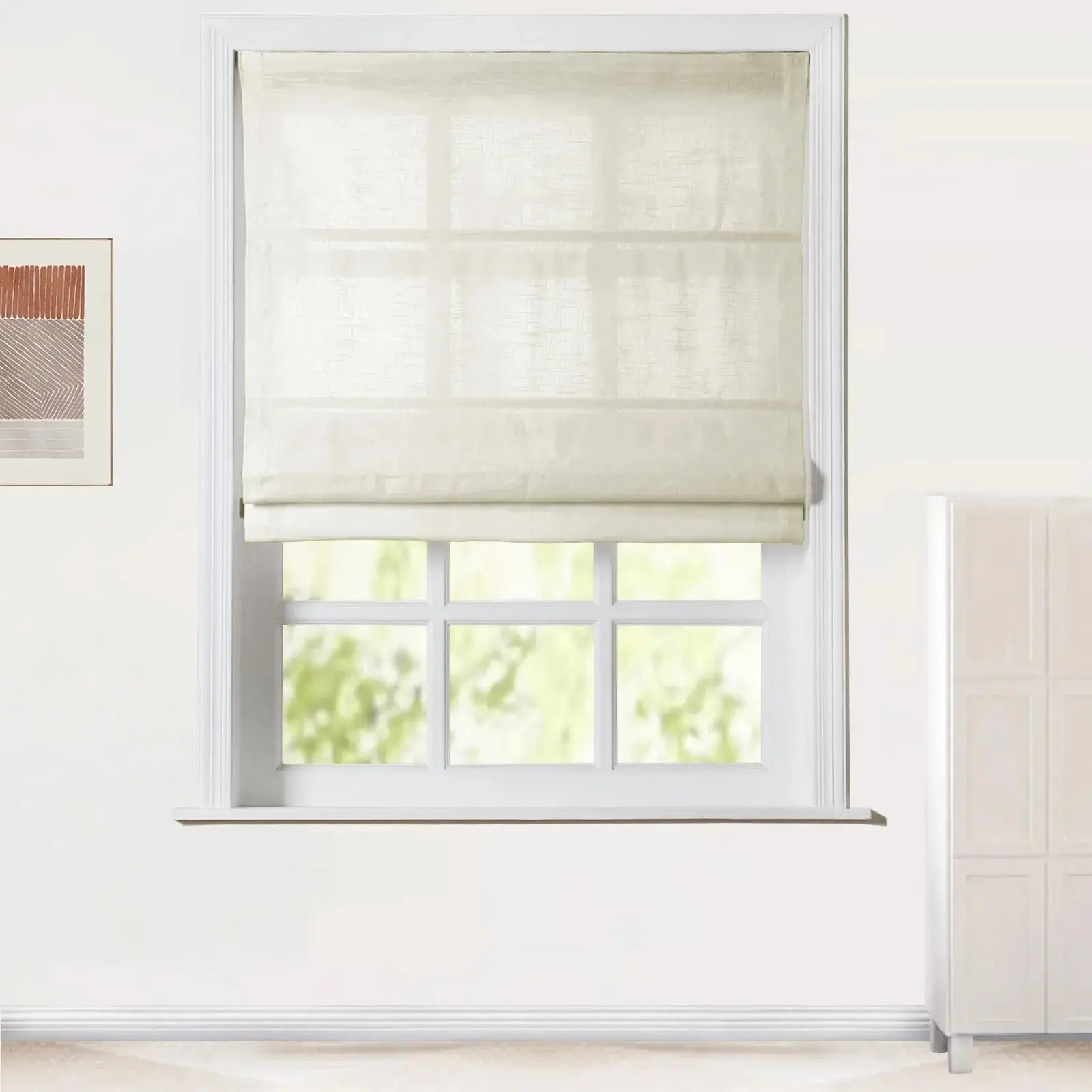 Jawara Roman Shade Cordless-Wooden Headrail TWOPAGES