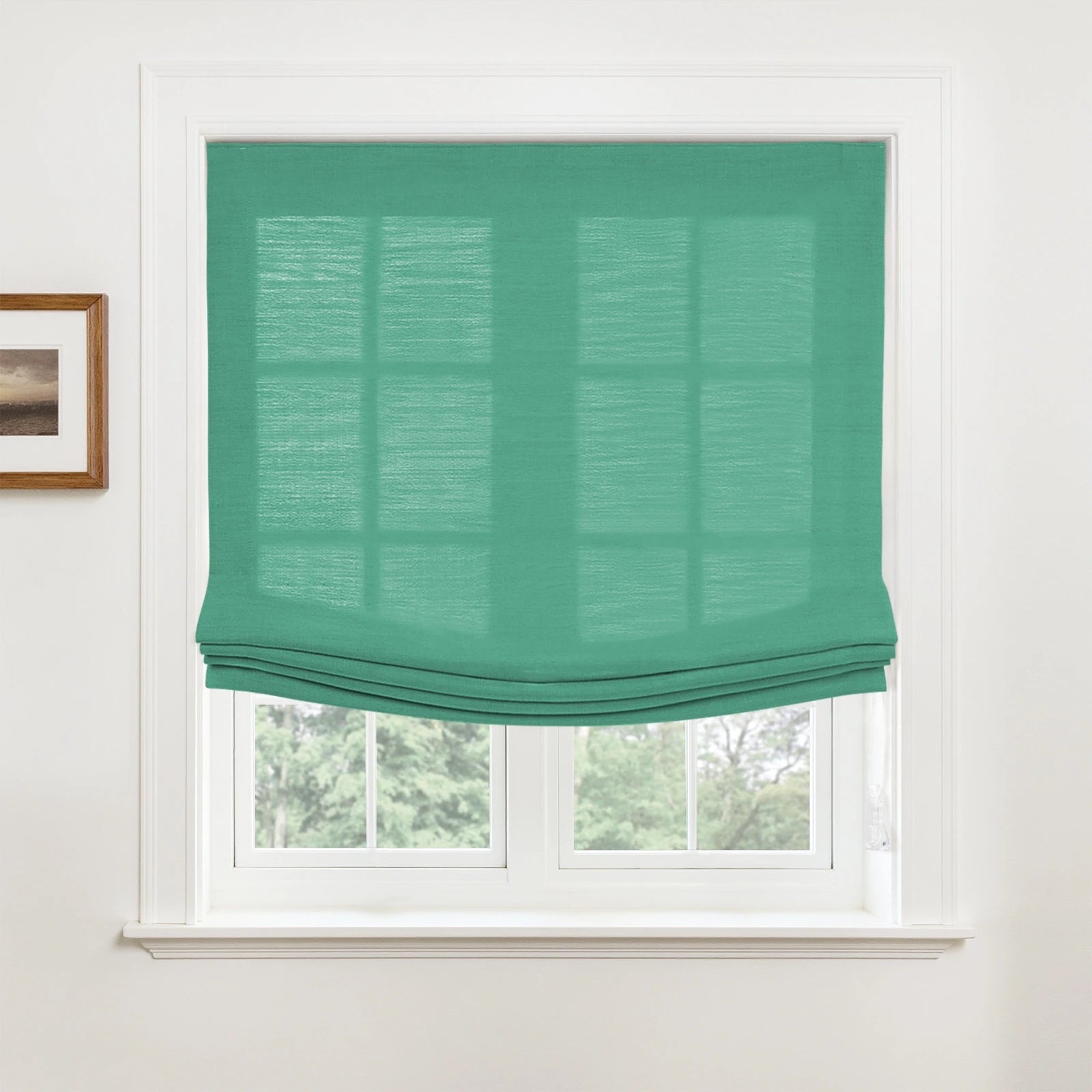 Custom Relaxed Roman Shades Cord Lift