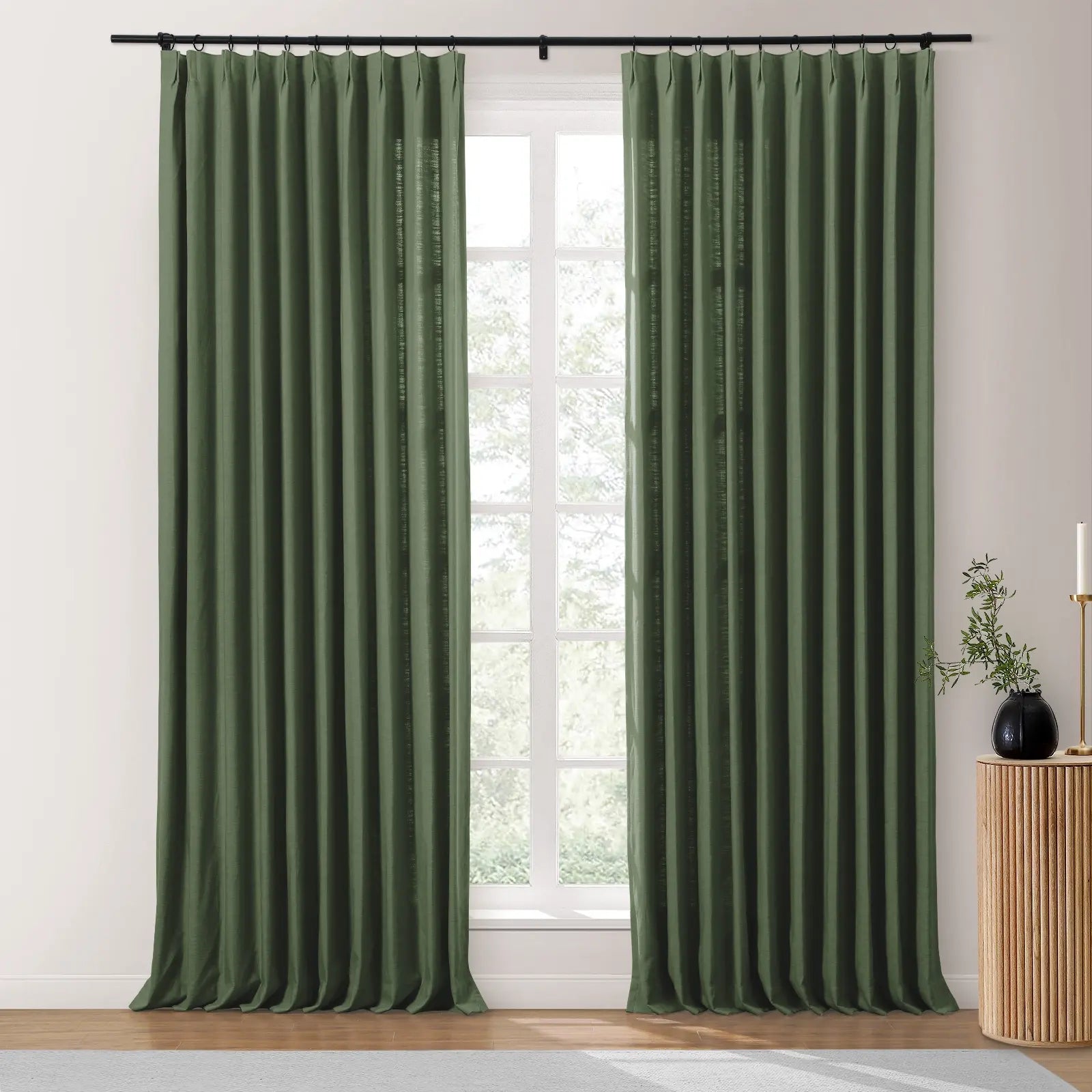 Isabella heavyweight cotton pleated drapery for elegant insulated interiors