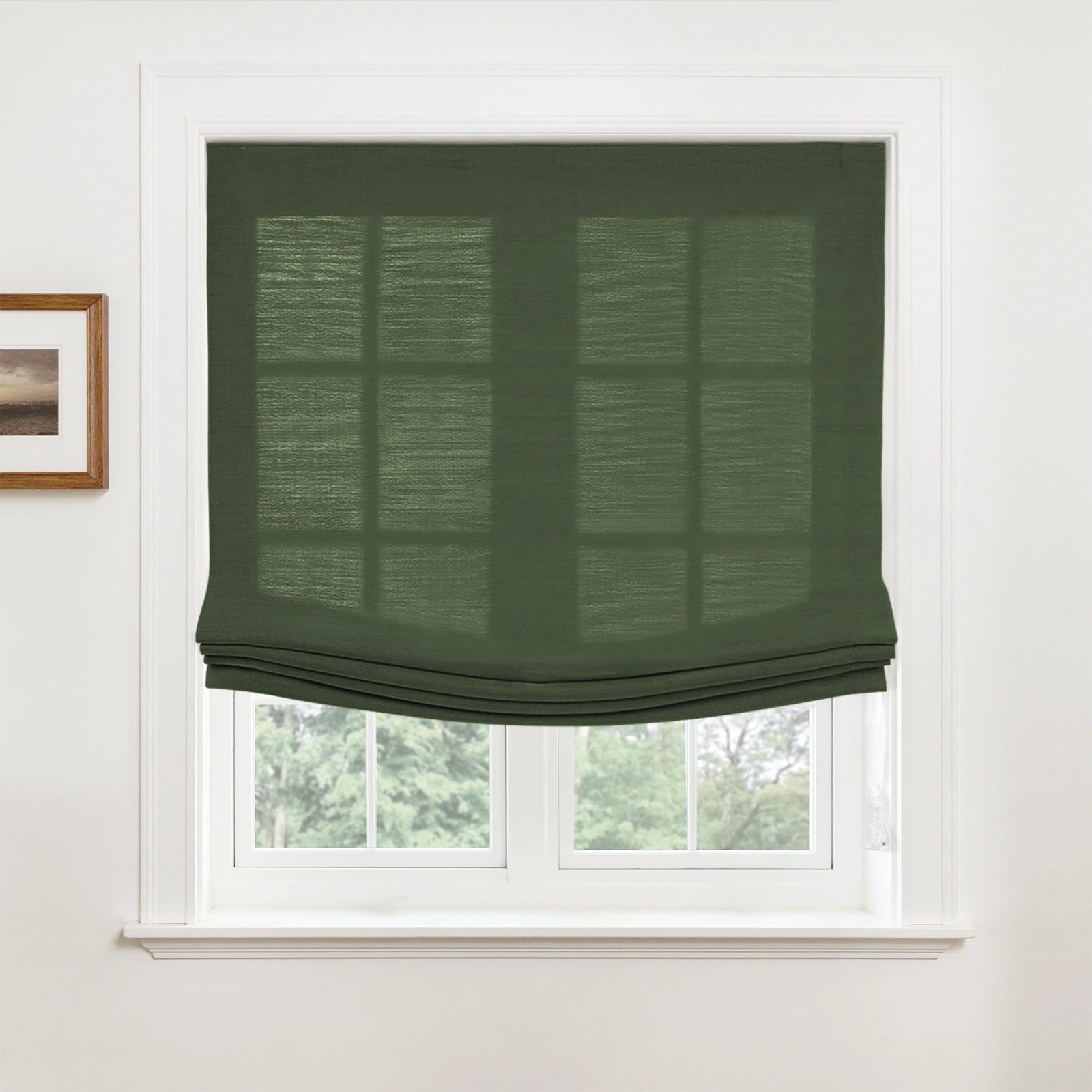 Custom Relaxed Roman Shades Cord Lift