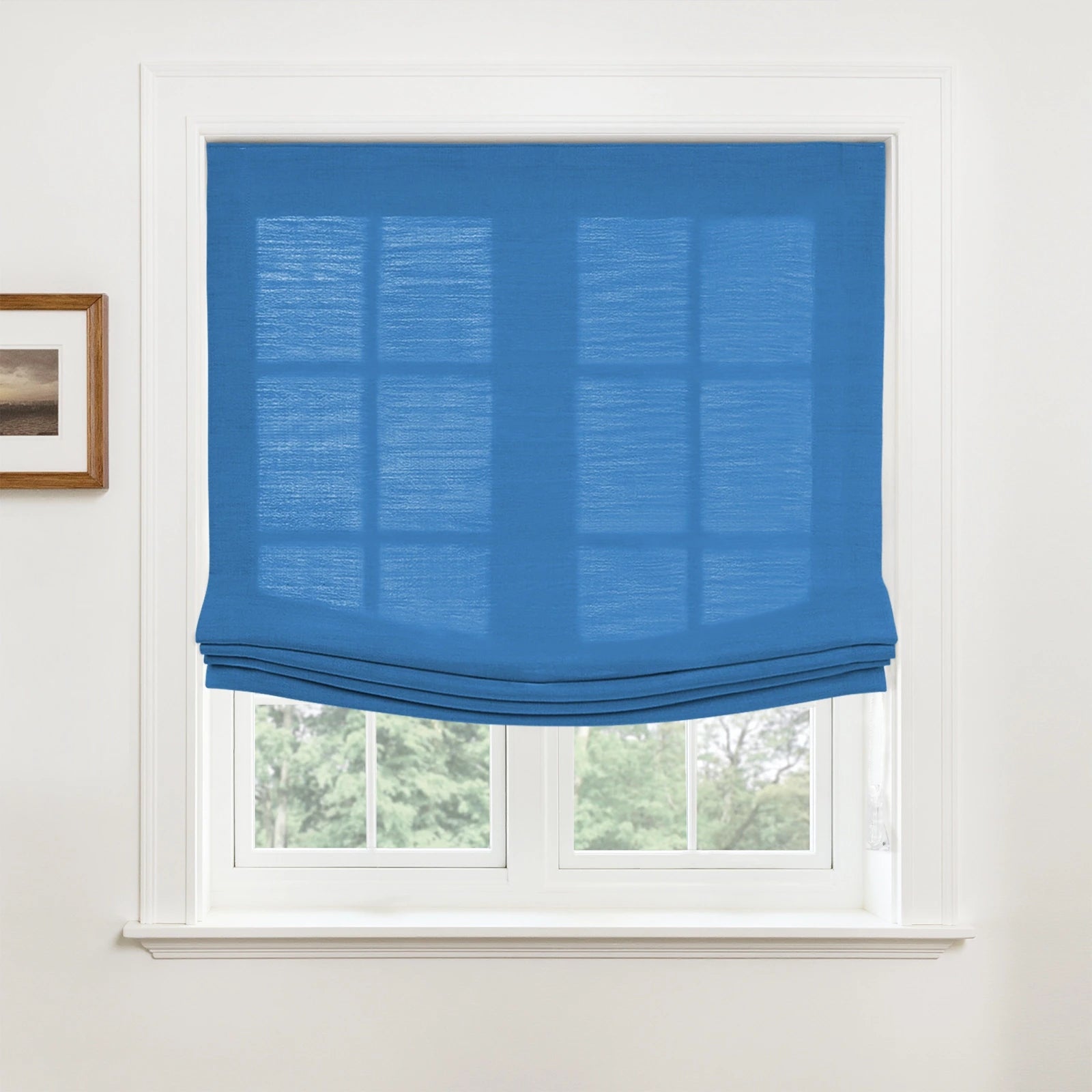 Custom Relaxed Roman Shades Cord Lift