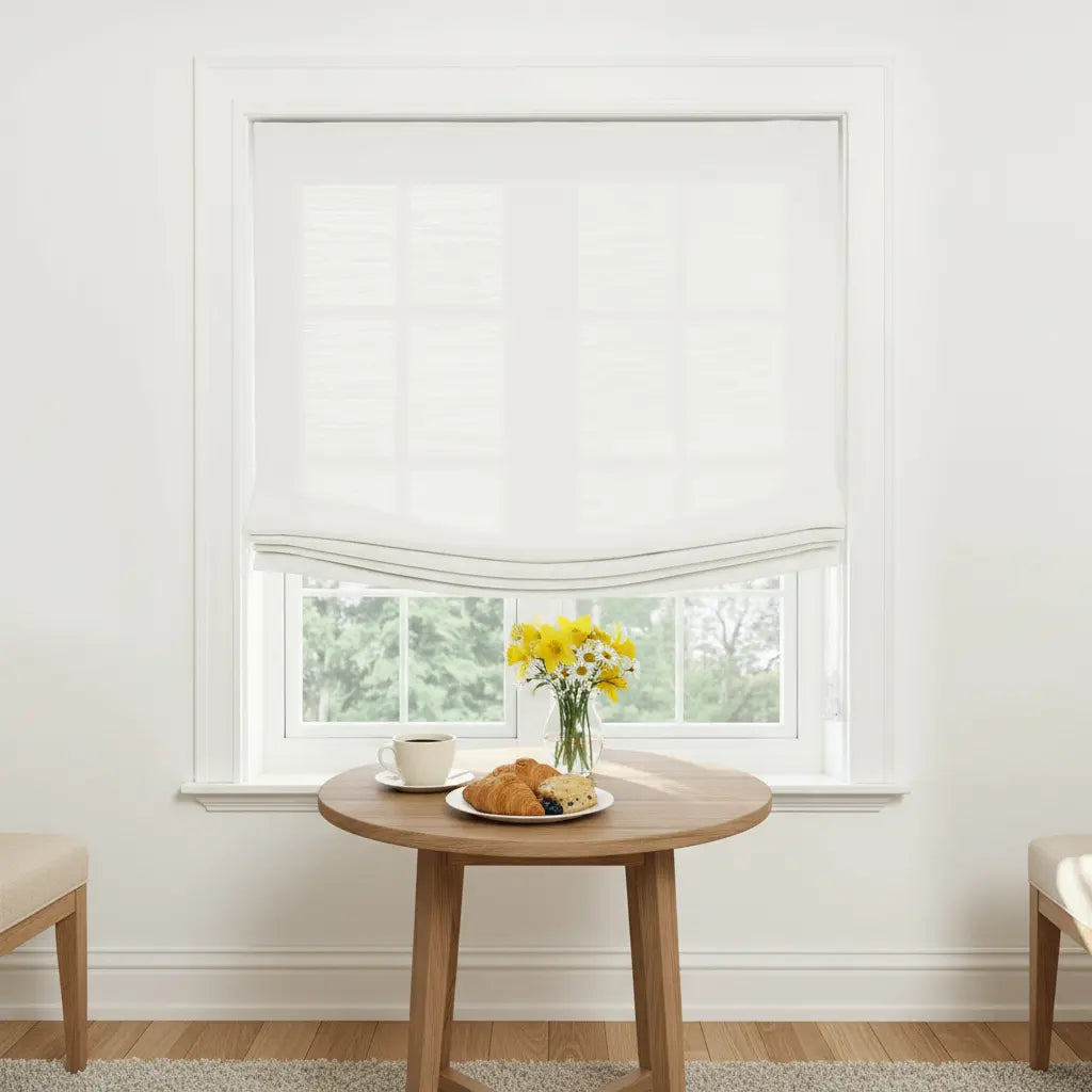 Custom Relaxed Roman Shades Cord Lift- -TWOPAGES