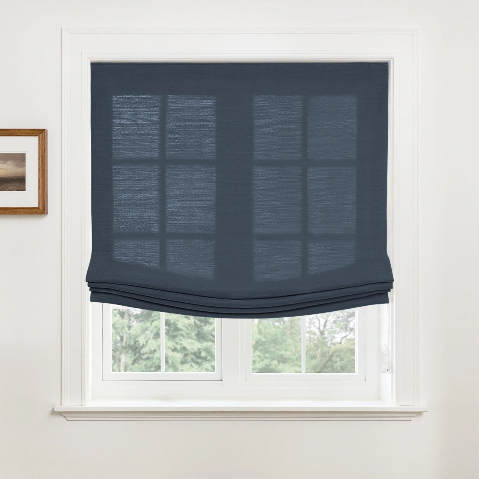 Custom Relaxed Roman Shades Cord Lift
